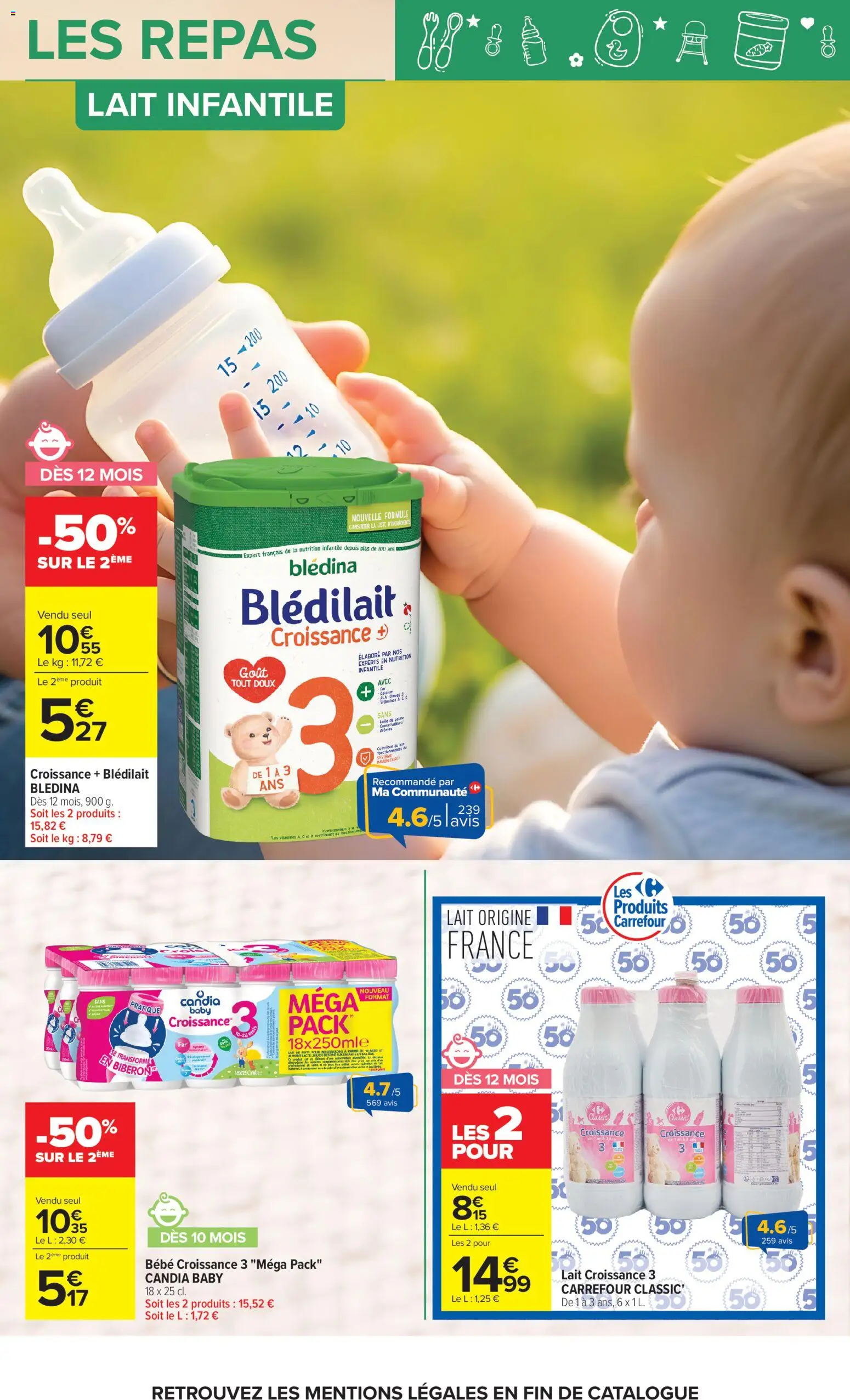{H1} | Page: 4 | Produits: Candia Baby, Candia, Lait infantile, Lait