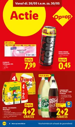 CANADA DRY - DR. PEPPER - GINI Frisdrank, verschillende soorten, vanaf € 3,39 tot € 3,59 per fles, 4 x 1,5 l - Voorbeeld van een folder van Lidl, geldig van 26.05.2026 | Pagina: 8