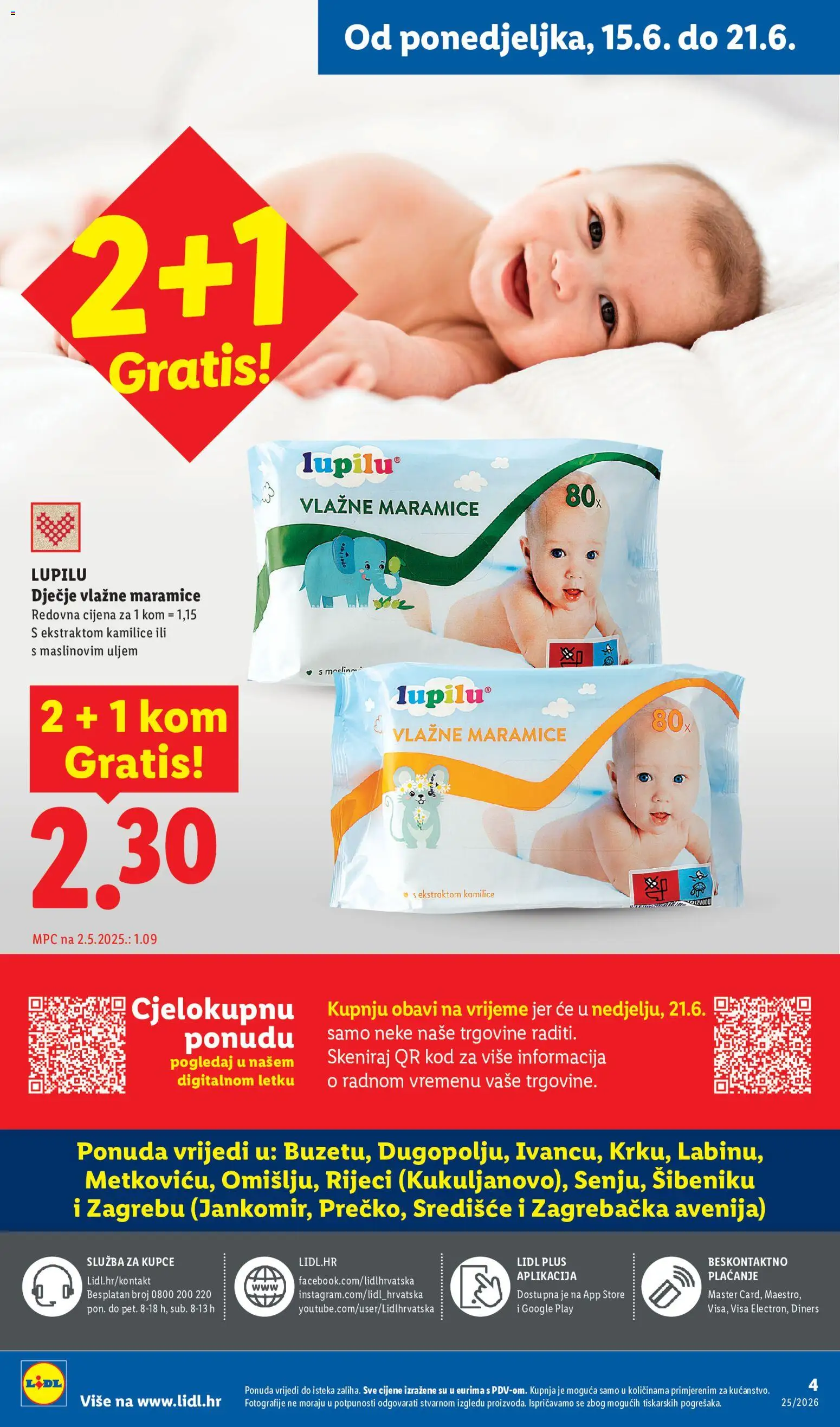 Lidl katalog | vrijedi od 15.06.2026 | Stranica: 4 | Proizvodi: Vlažne maramice