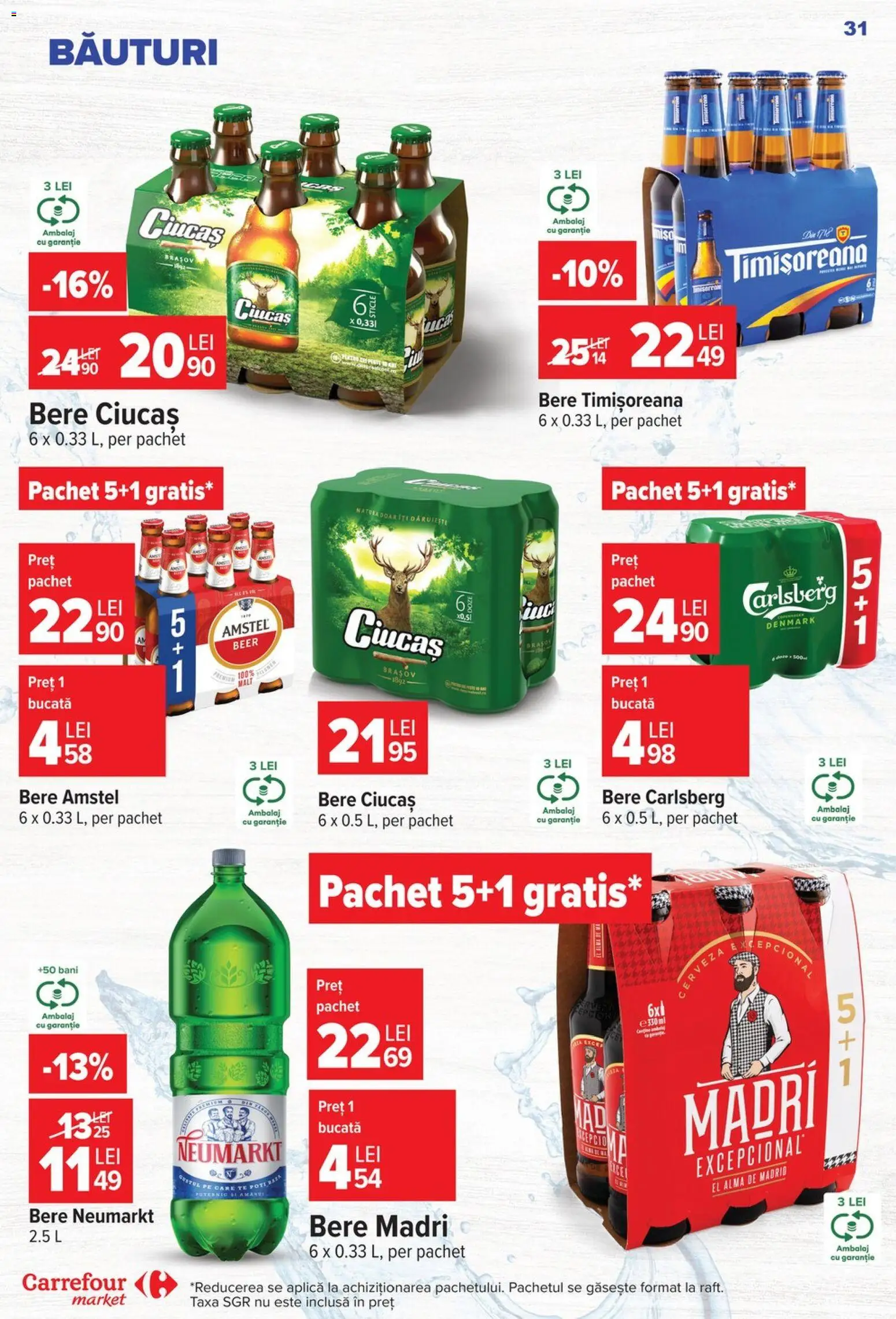 Noul catalog Carrefour – valabil de la 22.07.2026 | Pagină: 31 | Produse: Bere