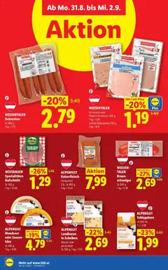 ALPENGUT, Mondseer, oder Jausen-, Käse, Je 480 g ab 27.08.2026 gültig | Seite: 45