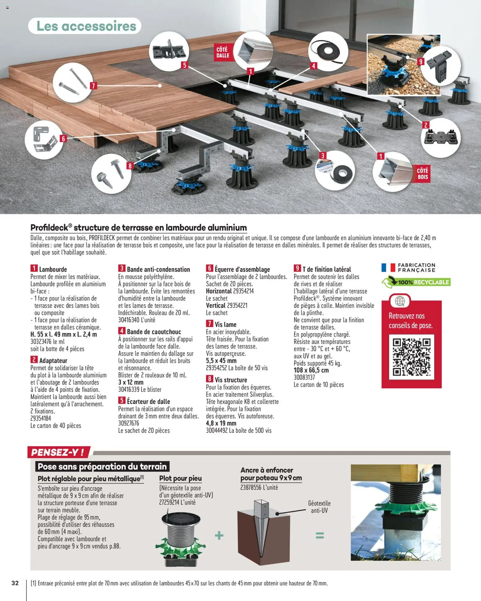 {H1} | Page: 32 | Produits: Adaptateur, Poids, Mixer, Géotextile