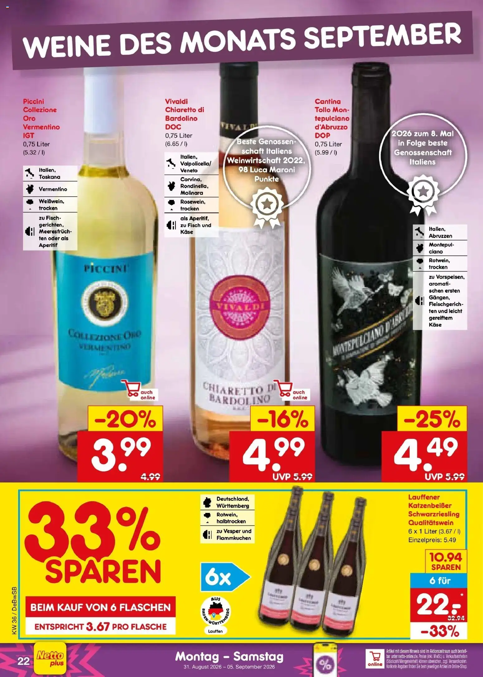 Netto Marken-Discount Prospekt Waiblingen-Bittenfeld – gültig ab 31.08.2026 | Seite: 30 | Produkte: Käse, Fisch