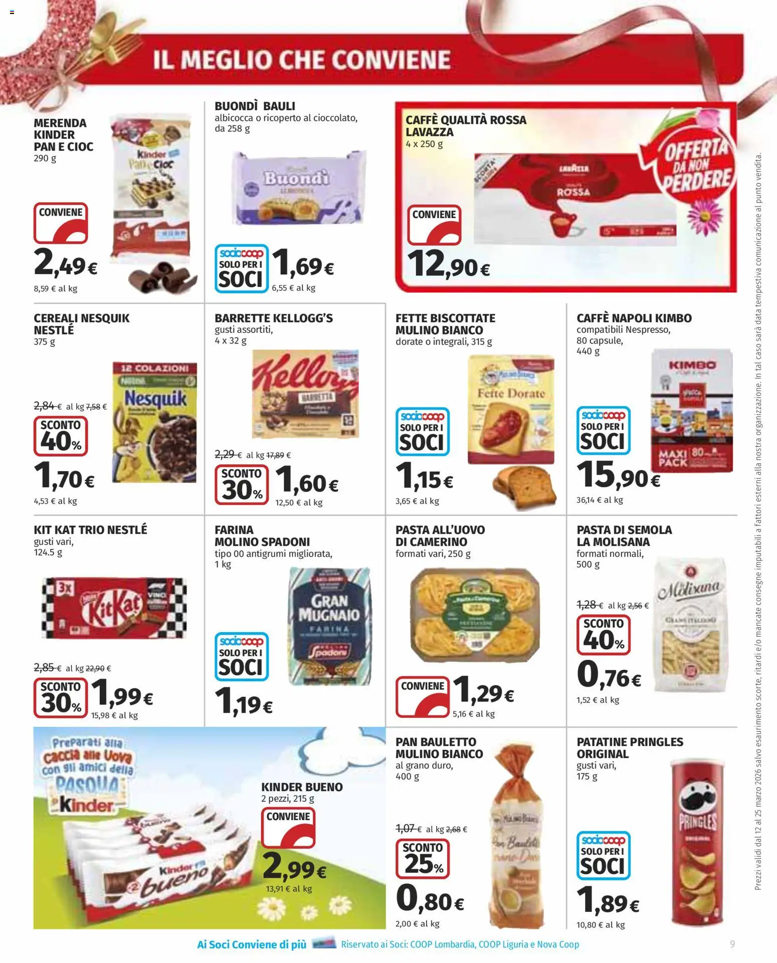 Volantino Ipercoop del 12.03.2026 | Pagina: 9 | Prodotti: Uova, Farina, Pasta, Data