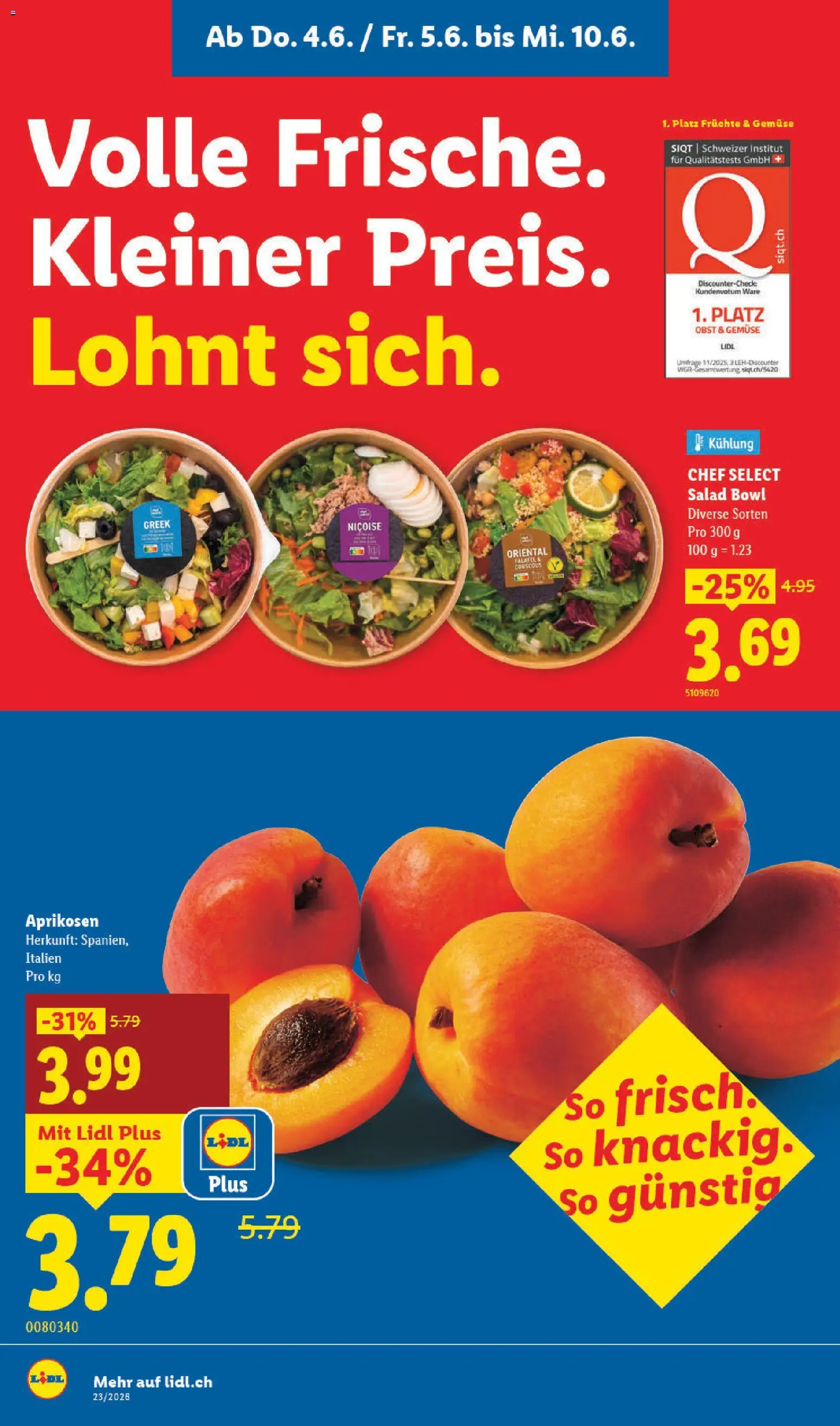 Lidl aktionen – gültig ab 04.06.2026 | Seite: 4 | Produkte: Gemüse, Früchte