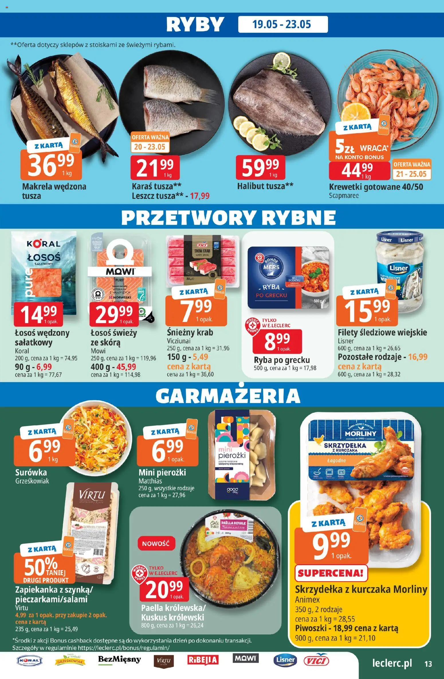 E.Leclerc gazetka - Kłodzko od 19.05.2026 | Strona: 13 | Produkty: Mięso, Surimi, Zapiekanka, Szynka