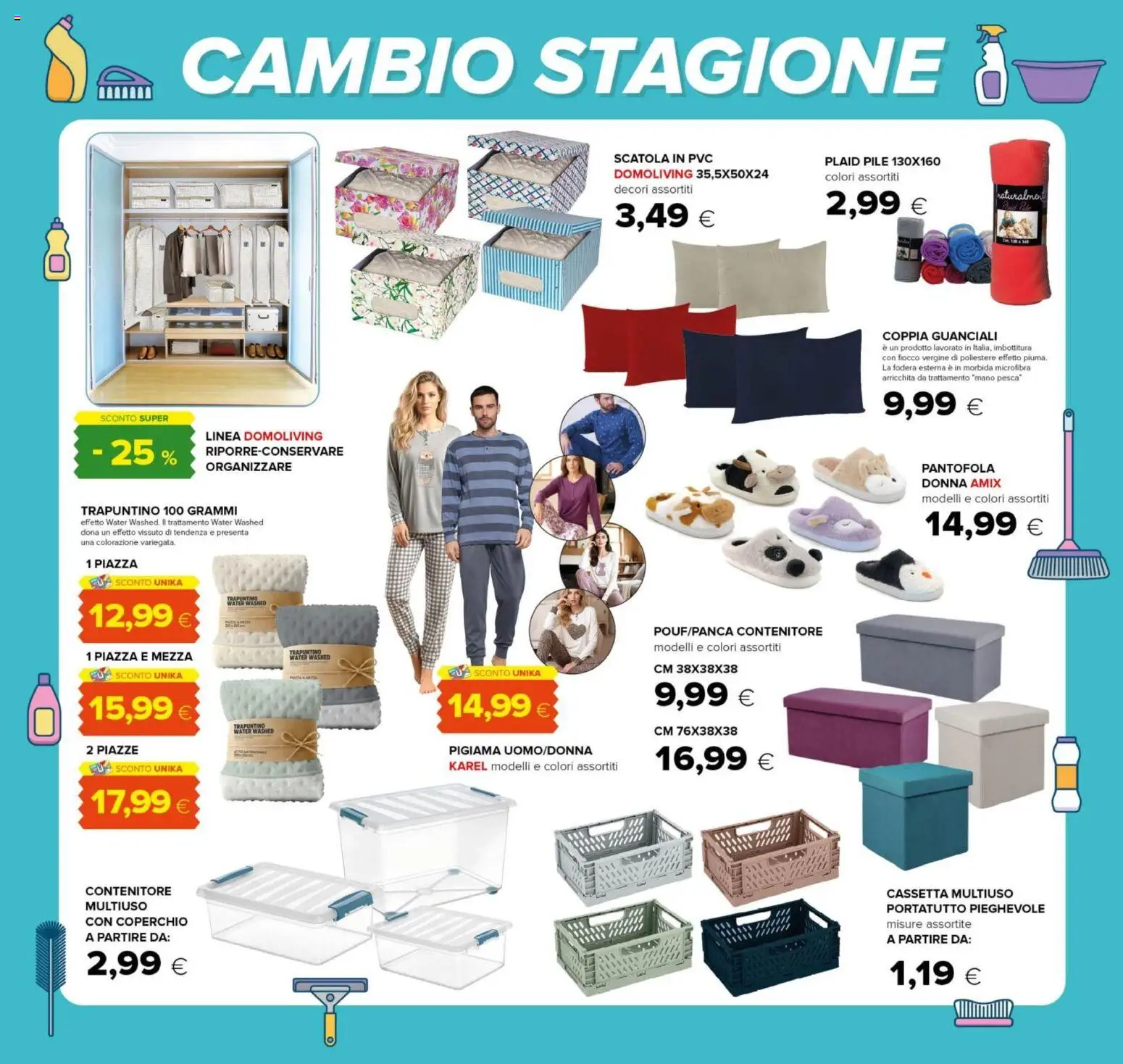 Volantino Oasi del 25/09/2026 | Pagina: 22 | Prodotti: Pile, Coperchio, Pigiama, Scatola