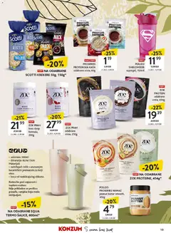 Konzum Letak - Pregled kataloga iz trgovine Konzum, vrijedi od 21.09.2026 | Stranica: 19 | Proizvodi: Protein, Proteinska kaša, Kaša, Namaz