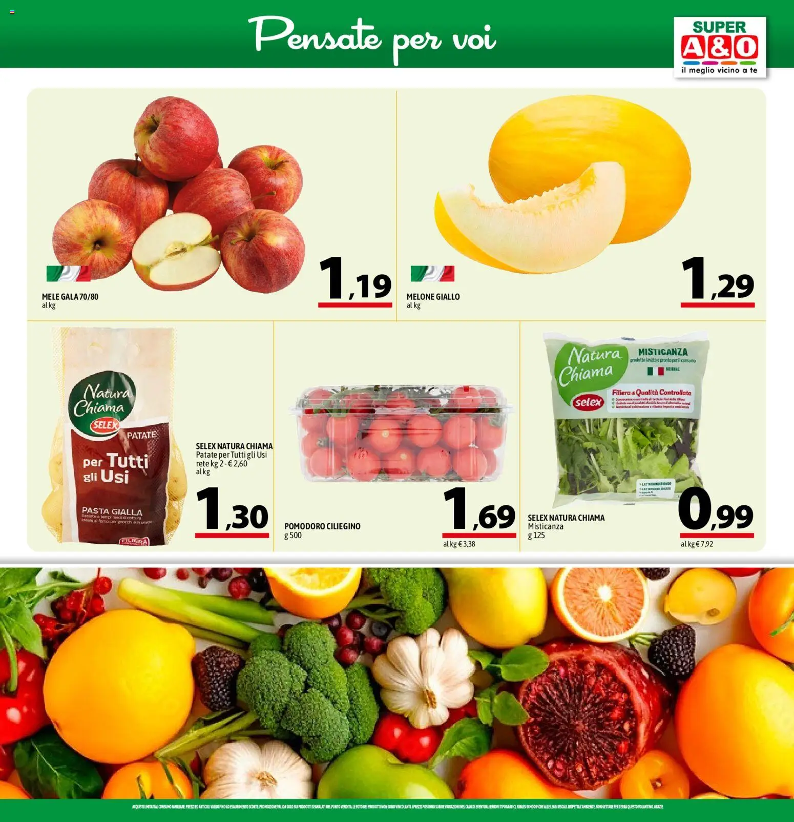 Volantino A&O del 20/08/2026 | Pagina: 3 | Prodotti: Misticanza, Tè, Pomodoro, Melone