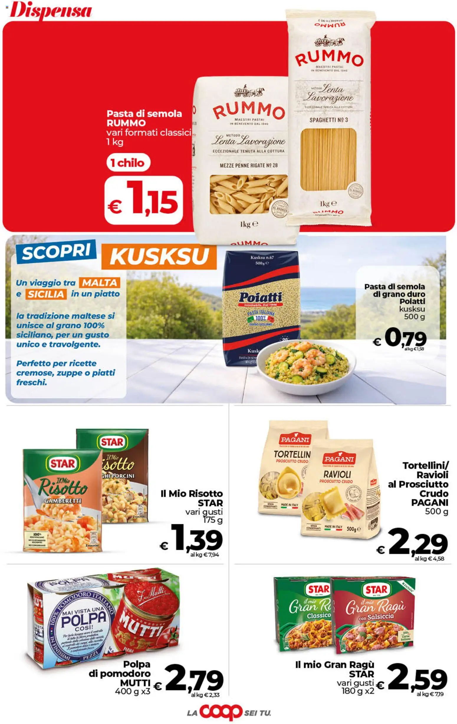 Volantino COOP del 29.05.2026 | Pagina: 25 | Prodotti: Prosciutto Crudo, Pomodoro, Pasta, Penne
