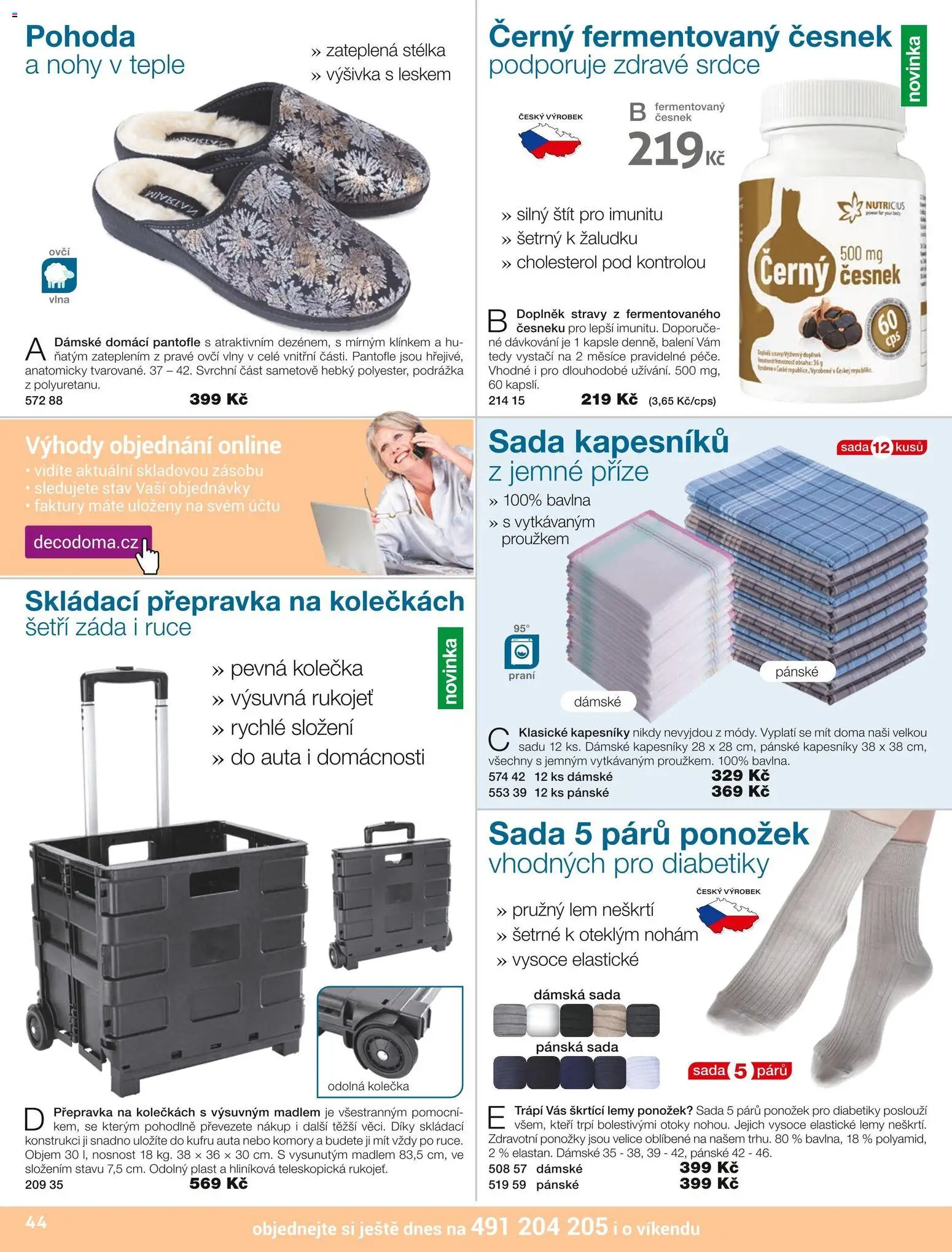 Decodoma katalog Podzim 2026 od 01.09.2026 | Strana: 44 | Produkty: Ponožky, Pantofle, Kapsle, Kapesníky