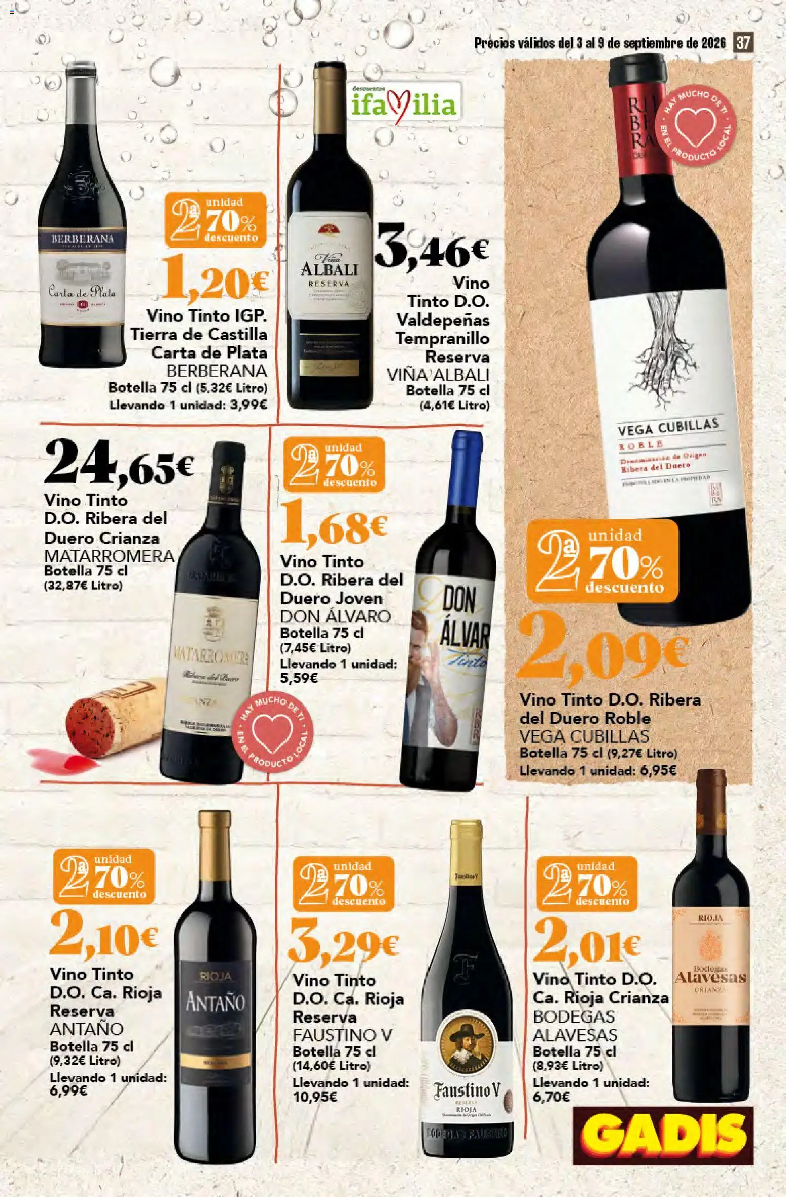 Gadis folleto │ válido desde el 03/09/2026 | Página: 37 | Productos: Vino tinto, Vino, Tierra