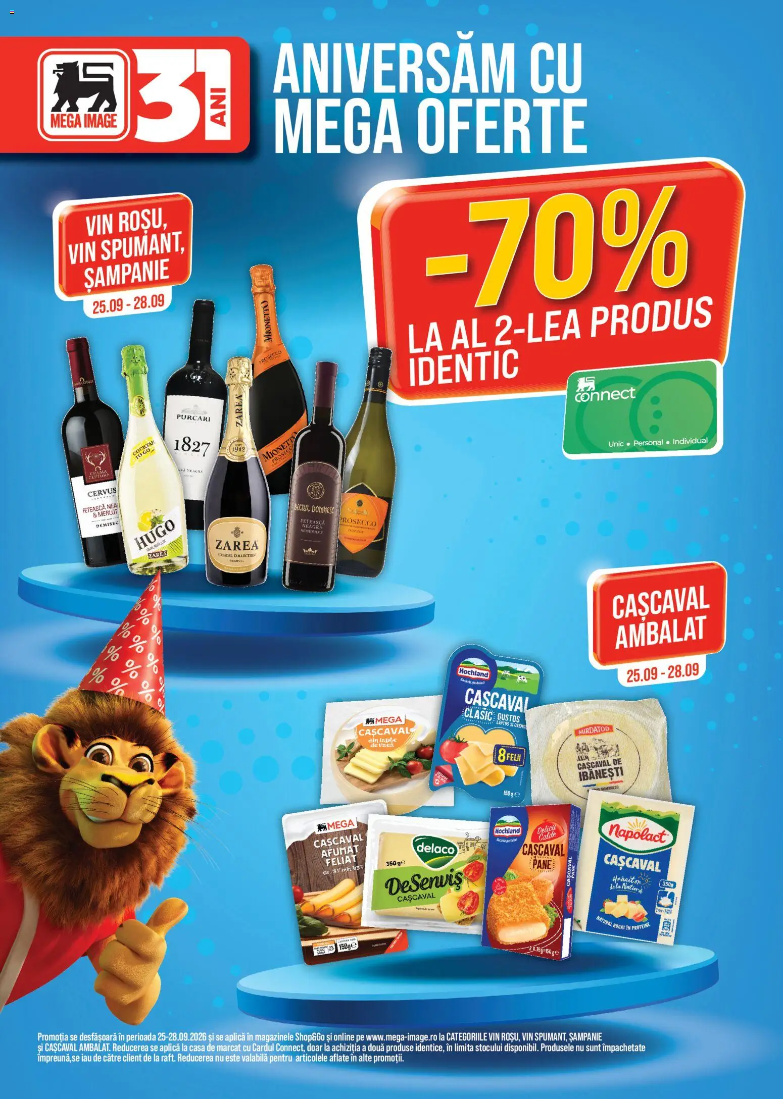 Noul catalog Mega Image – valabil de la 25.09.2026 | Pagină: 1 | Produse: Delaco, Aplică, Prosecco, Hochland