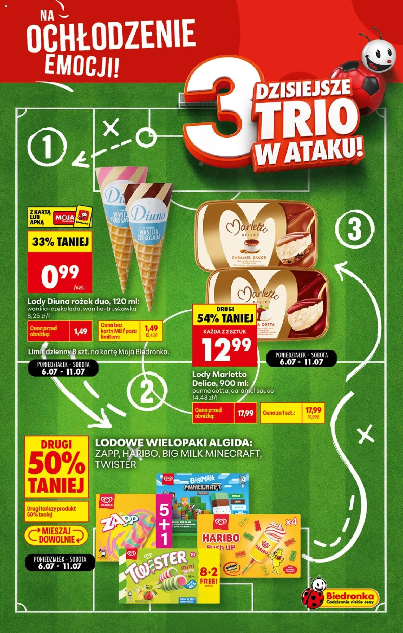 Biedronka Polsko leták - Football oferta od 06.07.2026 | Strana: 2 | Produkty: Haribo, Karty