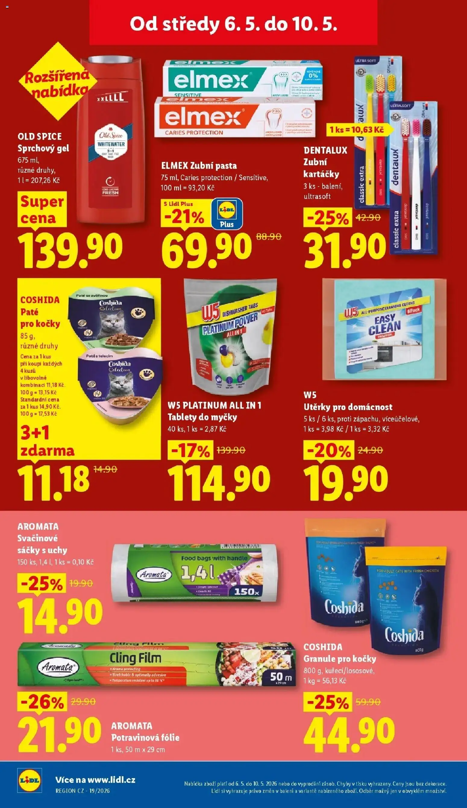 Lidl aktuální leták od 06.05.2026 | Strana: 28 | Produkty: Elmex, Svačinové sáčky, Potravinová folie, Old Spice
