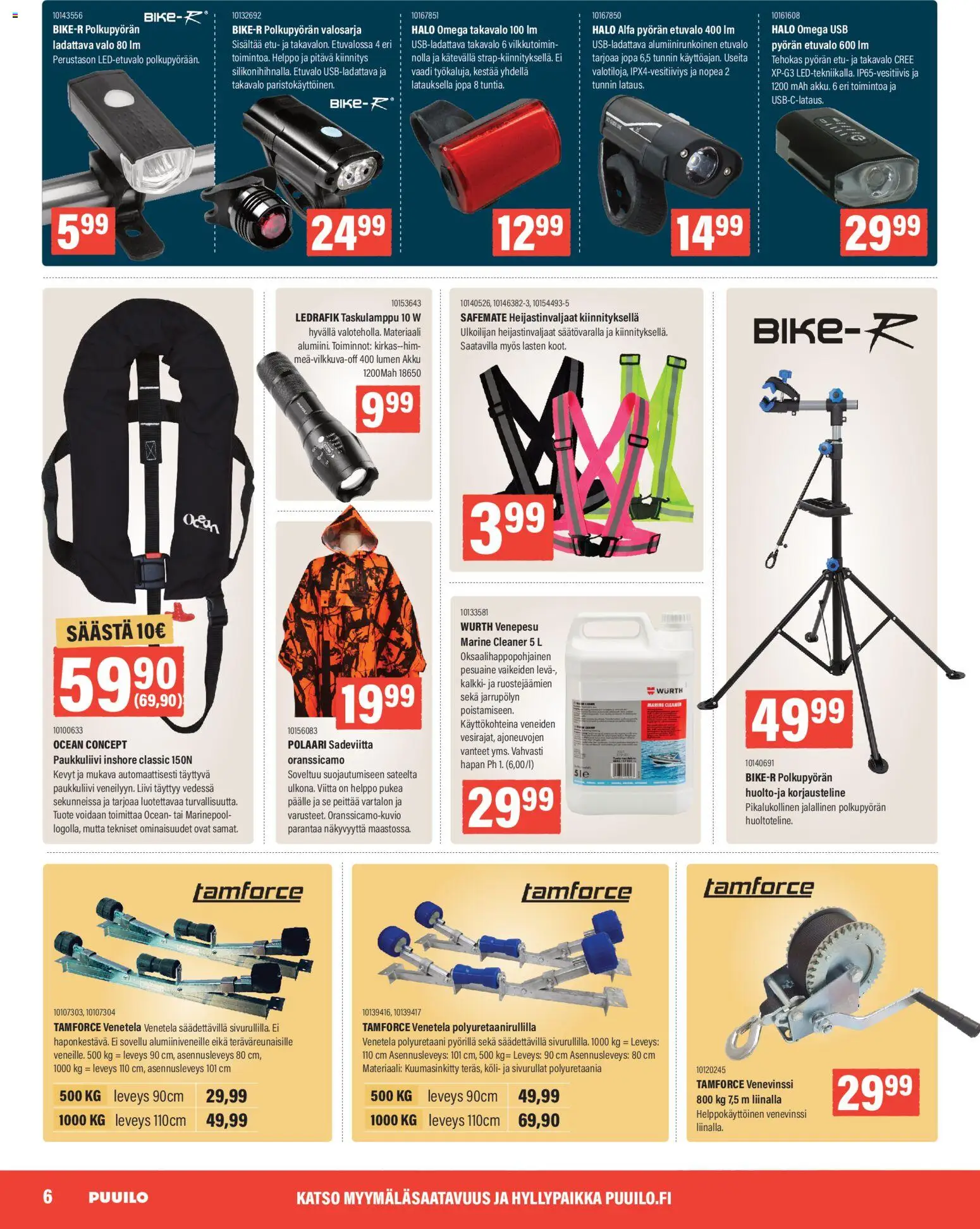 Puuilo tarjoukset – voimassa 07/09/2026 alkaen | Sivu: 6 | Tuotteet: USB, Pesuaine, Liivi, Taskulamppu