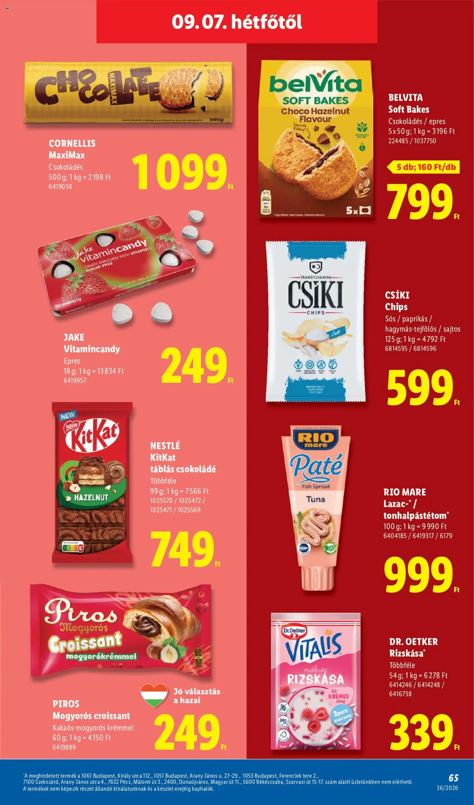 Lidl akciós ujság - amely érvényes a következő dátumtól: 2026.09.03. | Oldal: 65