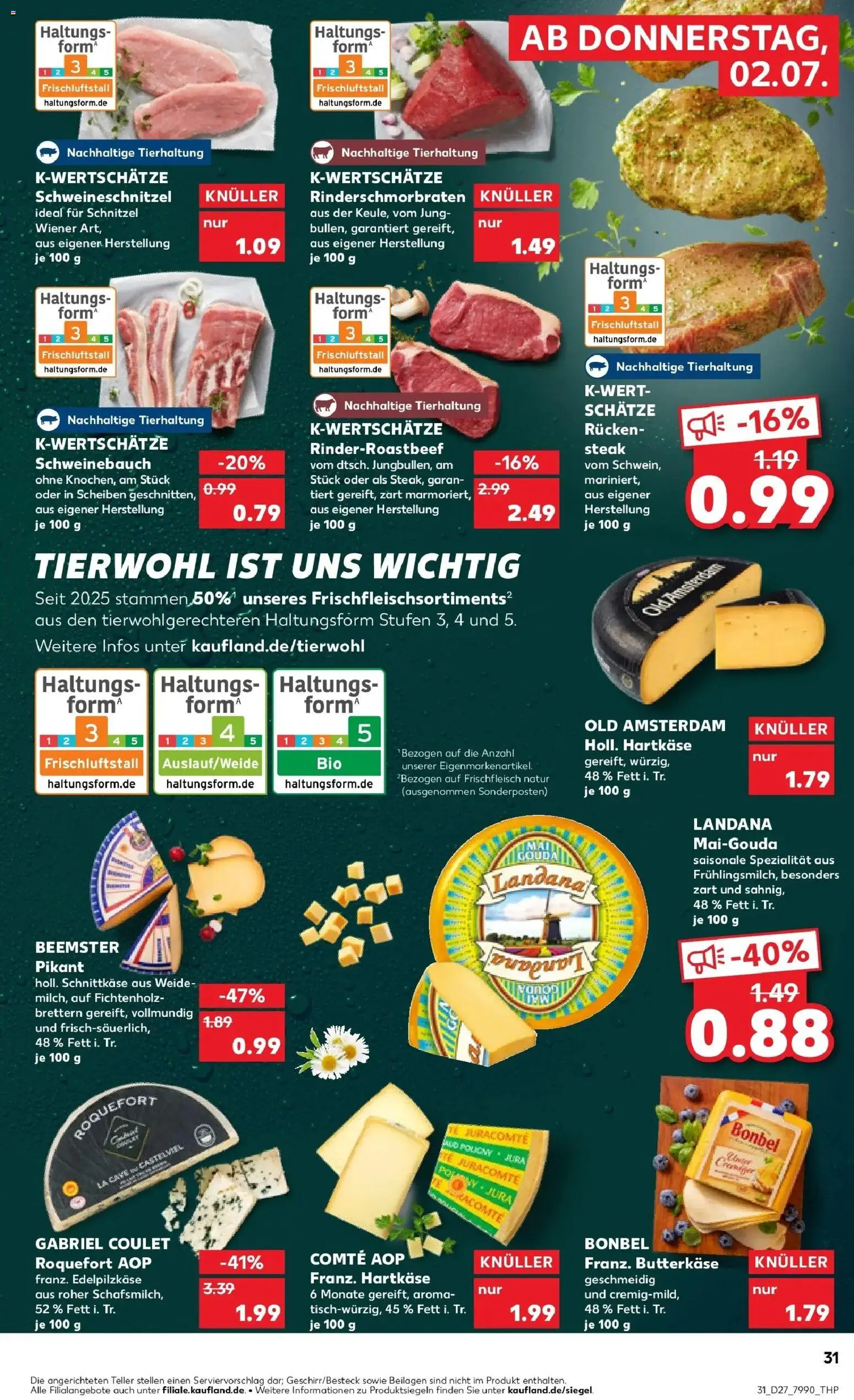 Kaufland Prospekt Troisdorf – gültig ab 29.06.2026 | Seite: 42 | Produkte: Jura, Schweinebauch, Gouda, Steak