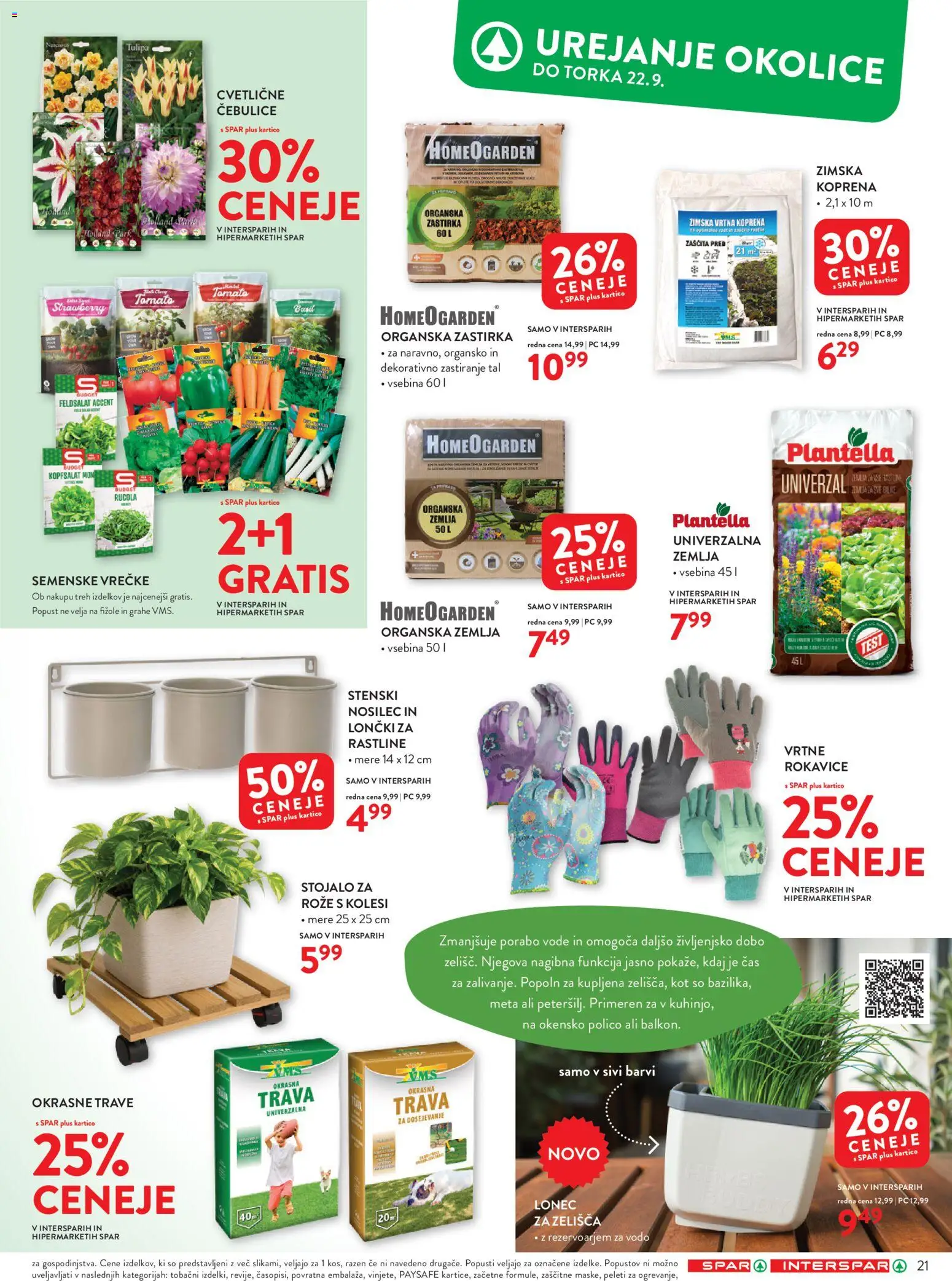 Novi Spar katalog ponudbe – veljaven od 09.09.2026 | Stran: 21 | Izdelki: Žemlja, Zastirka, Rokavice