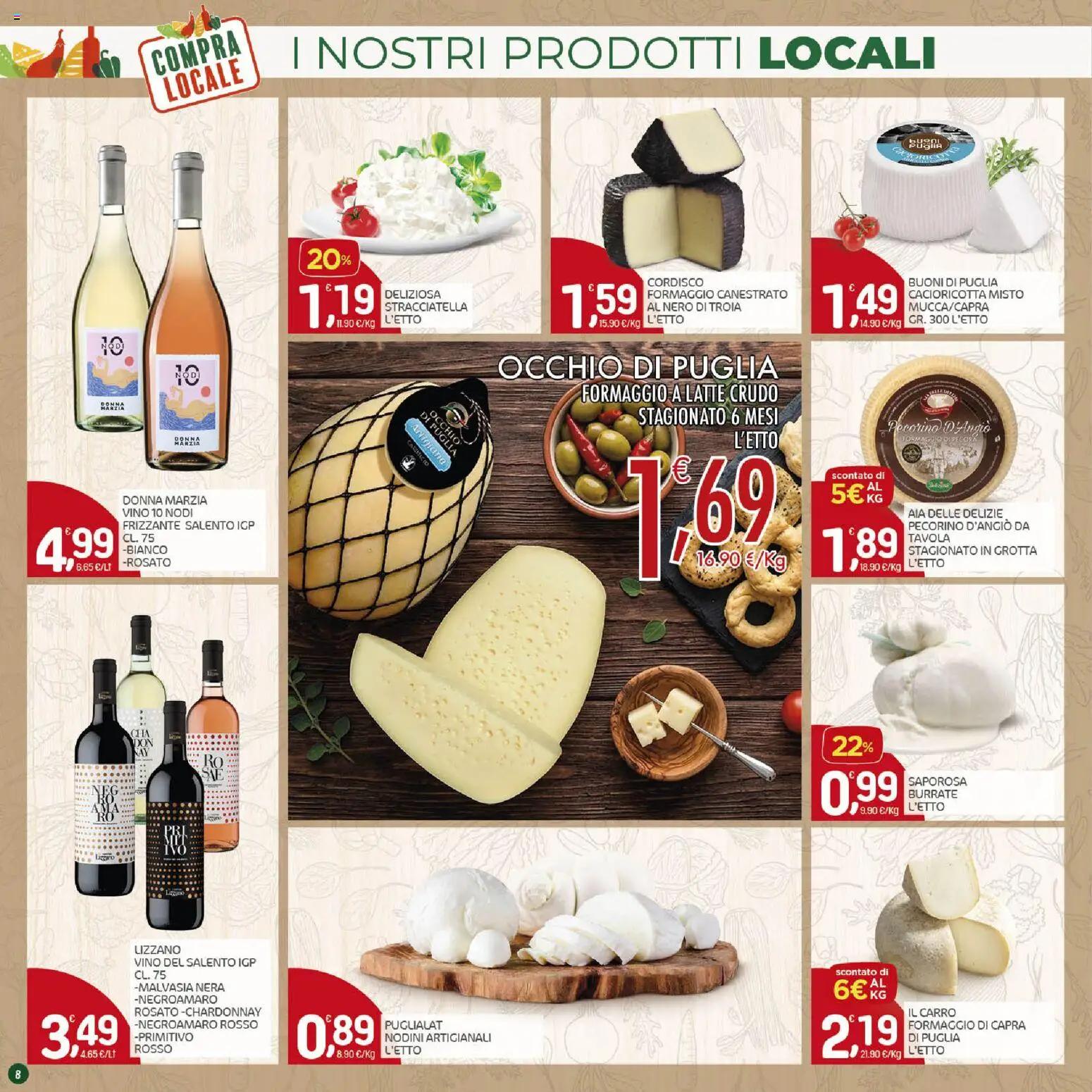 Volantino CRAI del 03/09/2026 | Pagina: 8 | Prodotti: Latte, Formaggio, Formaggio di capra, Stracciatella