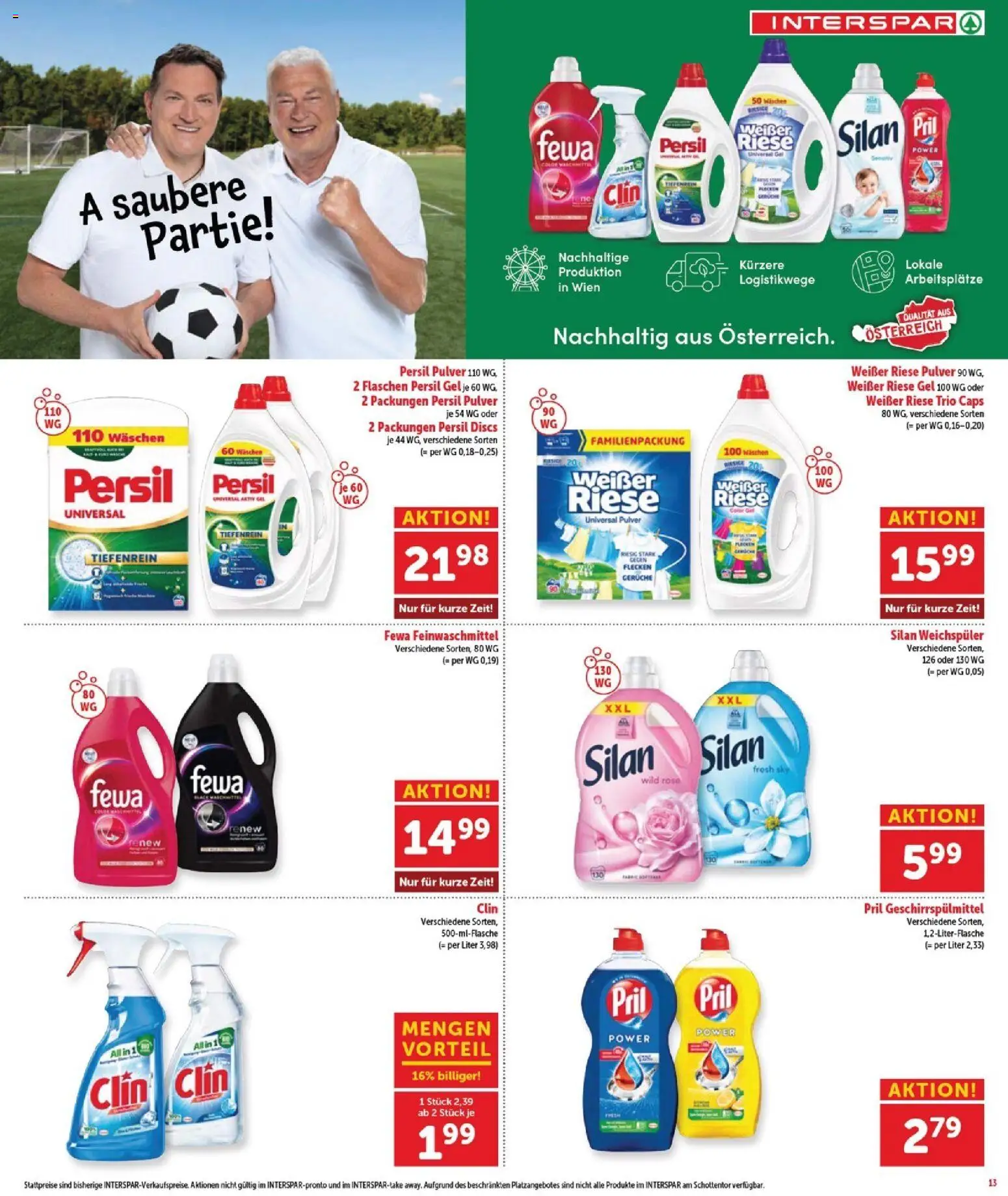 Interspar Flugblatt - Burgenland gültig ab 16.07.2026 | Seite: 14 | Produkte: Geschirrspülmittel, Weichspüler