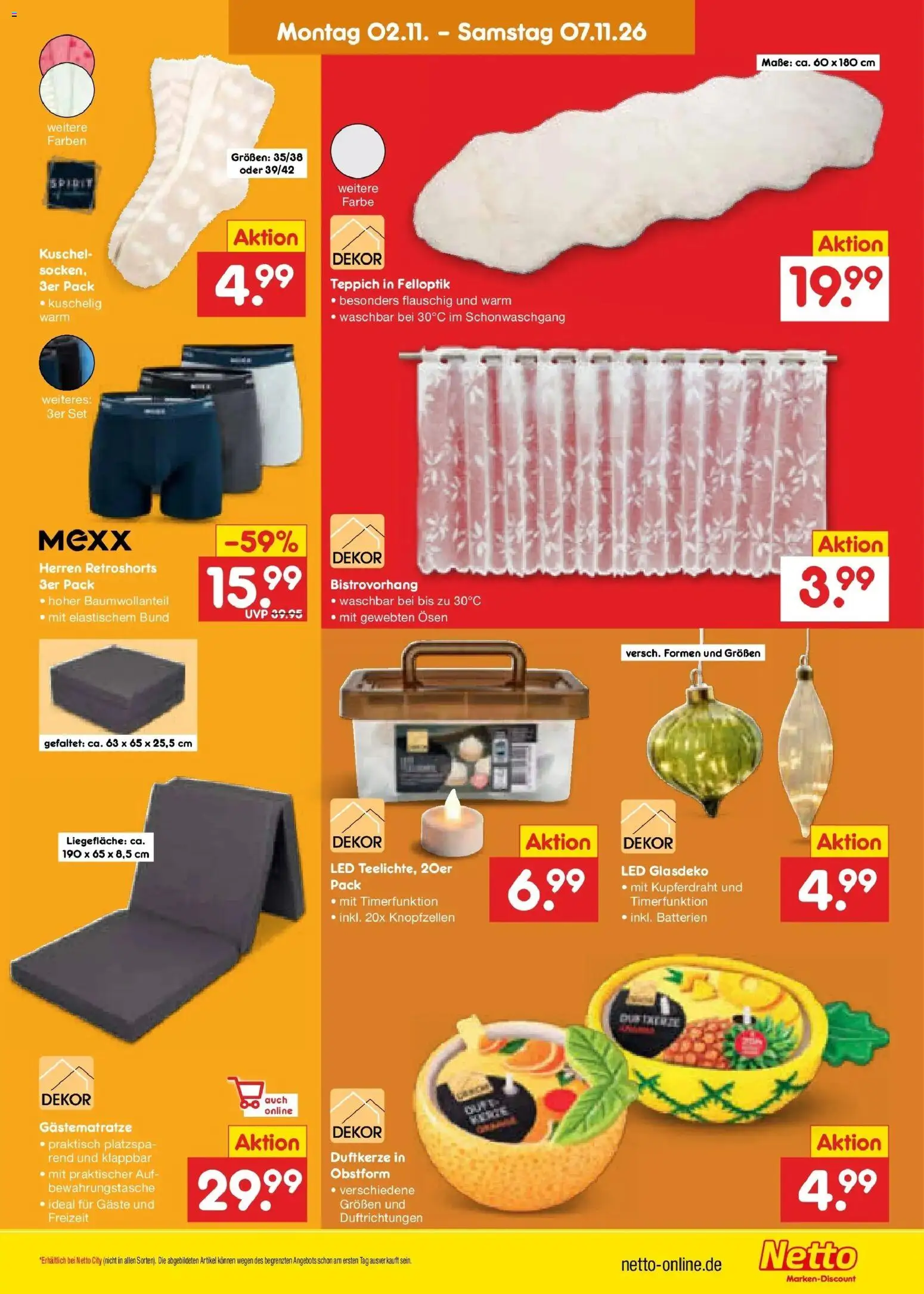 Netto Marken-Discount Prospekt Oldenburg – gültig ab 02.11.2026 | Seite: 37 | Produkte: Batterien, Teppich, Socken