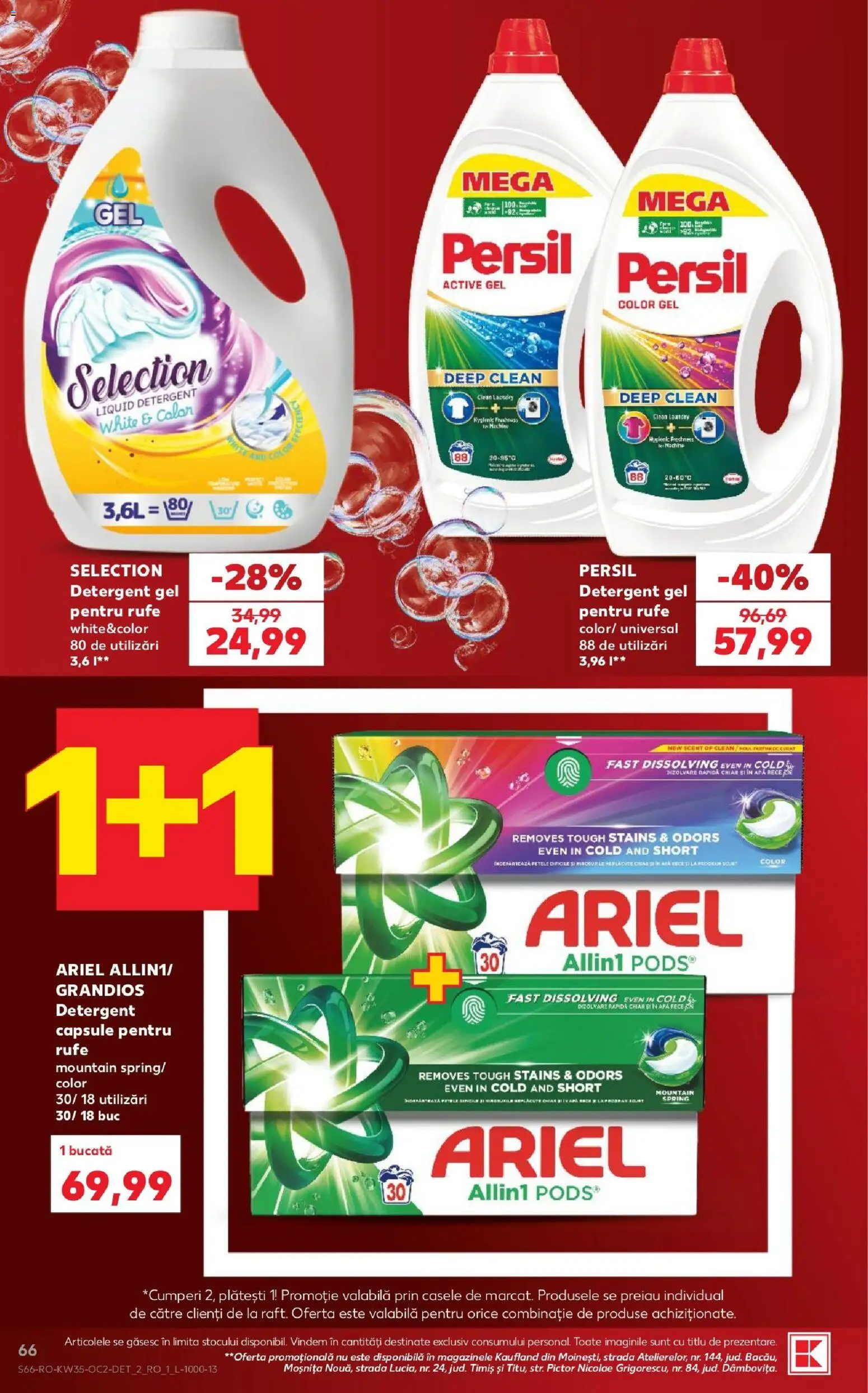 Noul catalog Kaufland – valabil de la 26.08.2026 | Pagină: 66 | Produse: Clean, Active, Detergent, Apă