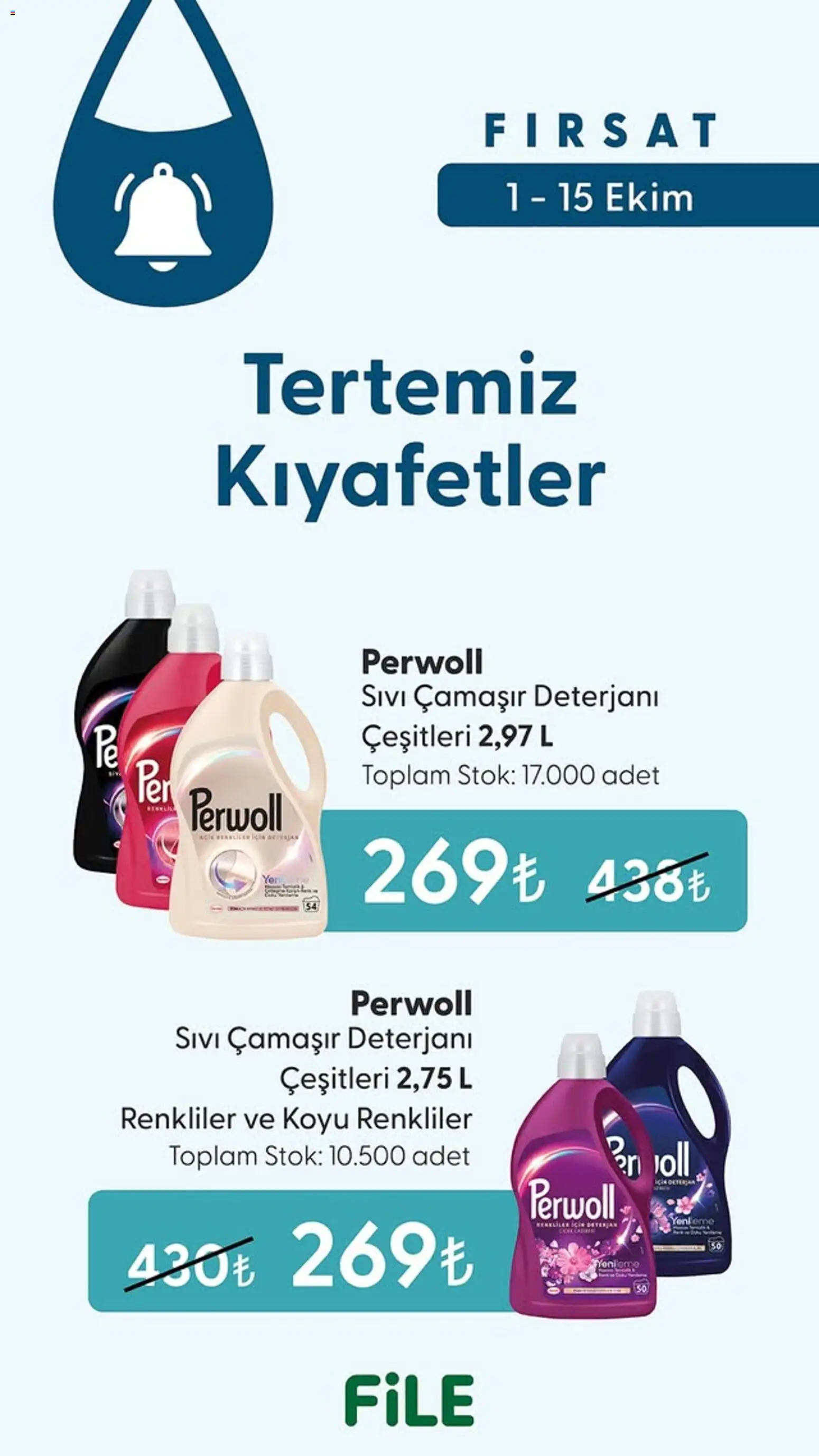 File Market aktüel ürünler kataloğu yayımlandı! Bu hafta 01 - 15 Ekim 2026 günü File Market indirimli ürünleri