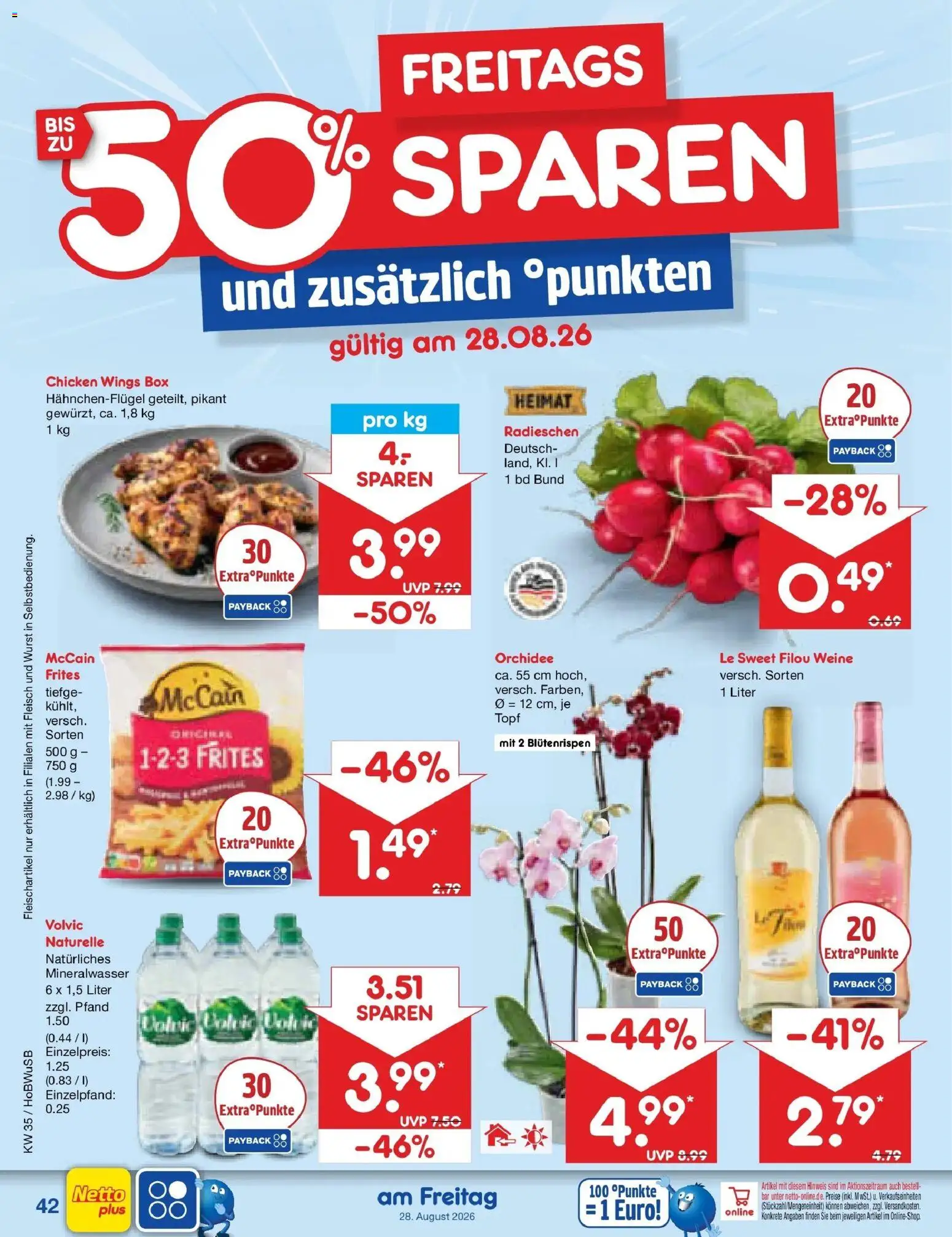 Netto Marken-Discount Prospekt Hannover (ab 24.08.2026) » Angebote | Seite: 56 | Produkte: Box, McCain, Mineralwasser, Fleisch