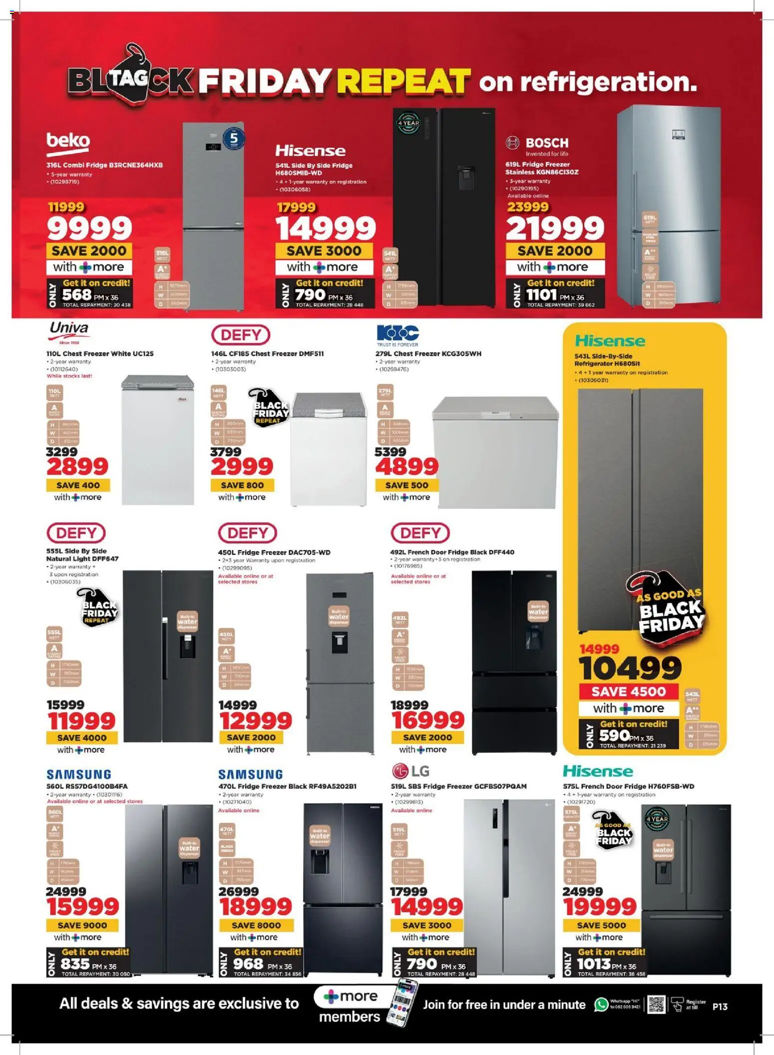 New HiFi Corp catalogue – valid from 04.03.2026 | Page: 13 | Products: Refrigerator, Fridge, Light, Water