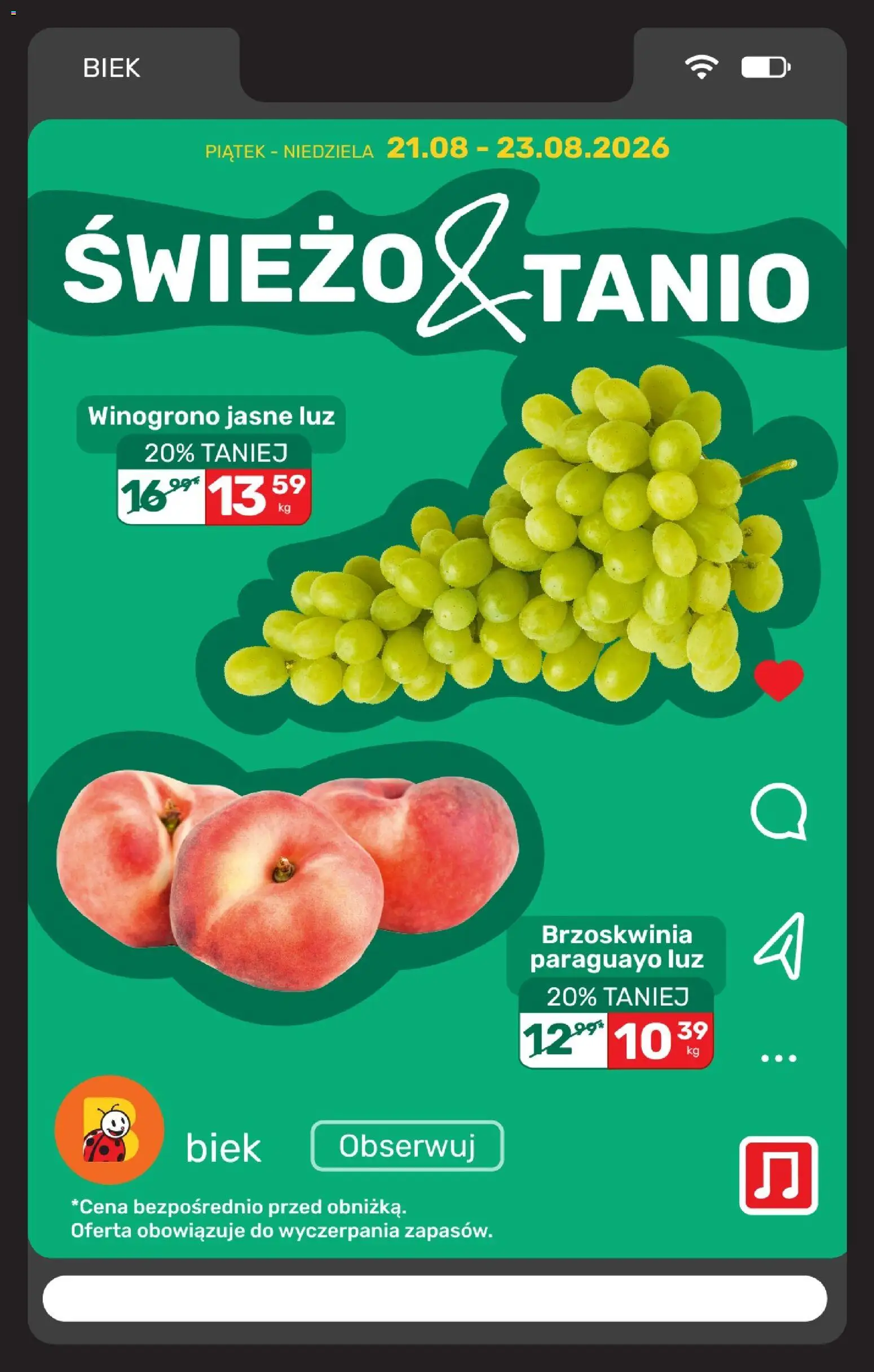 Biedronka Polsko leták - Biek Exspress od 21.08.2026 | Strana: 11