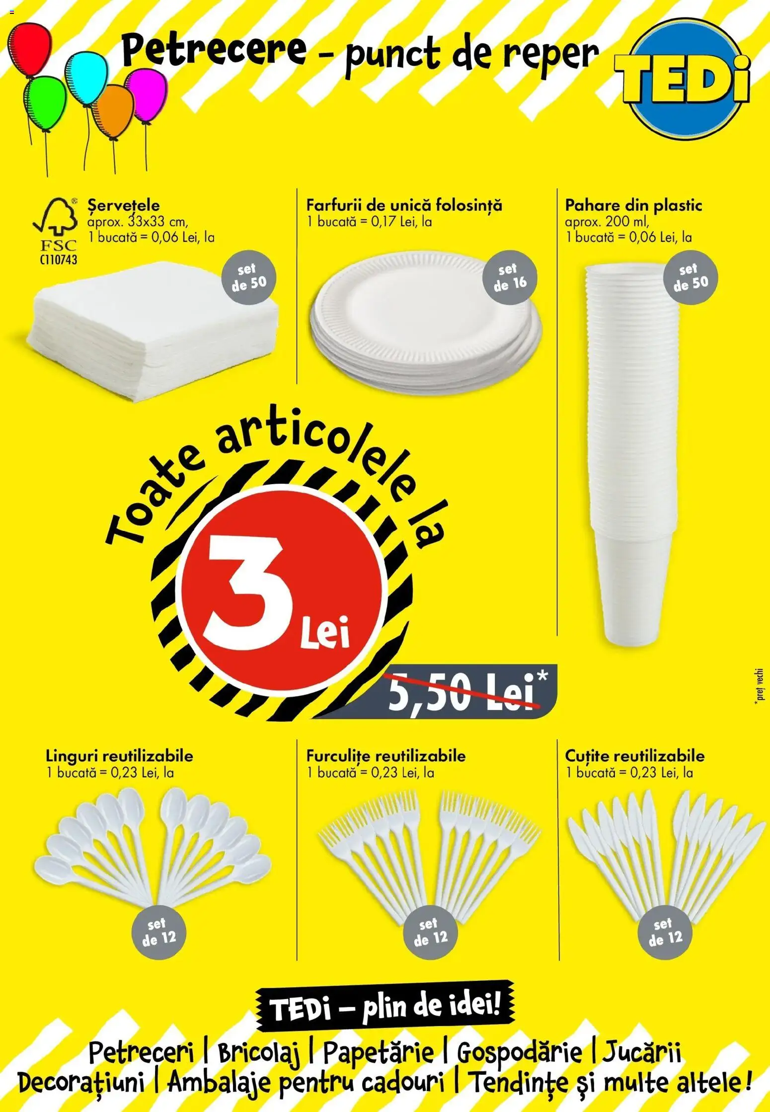 TEDi - Catalog TEDi până în data de 15.08.2026 - Oferta 09.08.2026 - 15.08.2026 | Pagină: 14 | Produse: Pahare, Linguri, Art