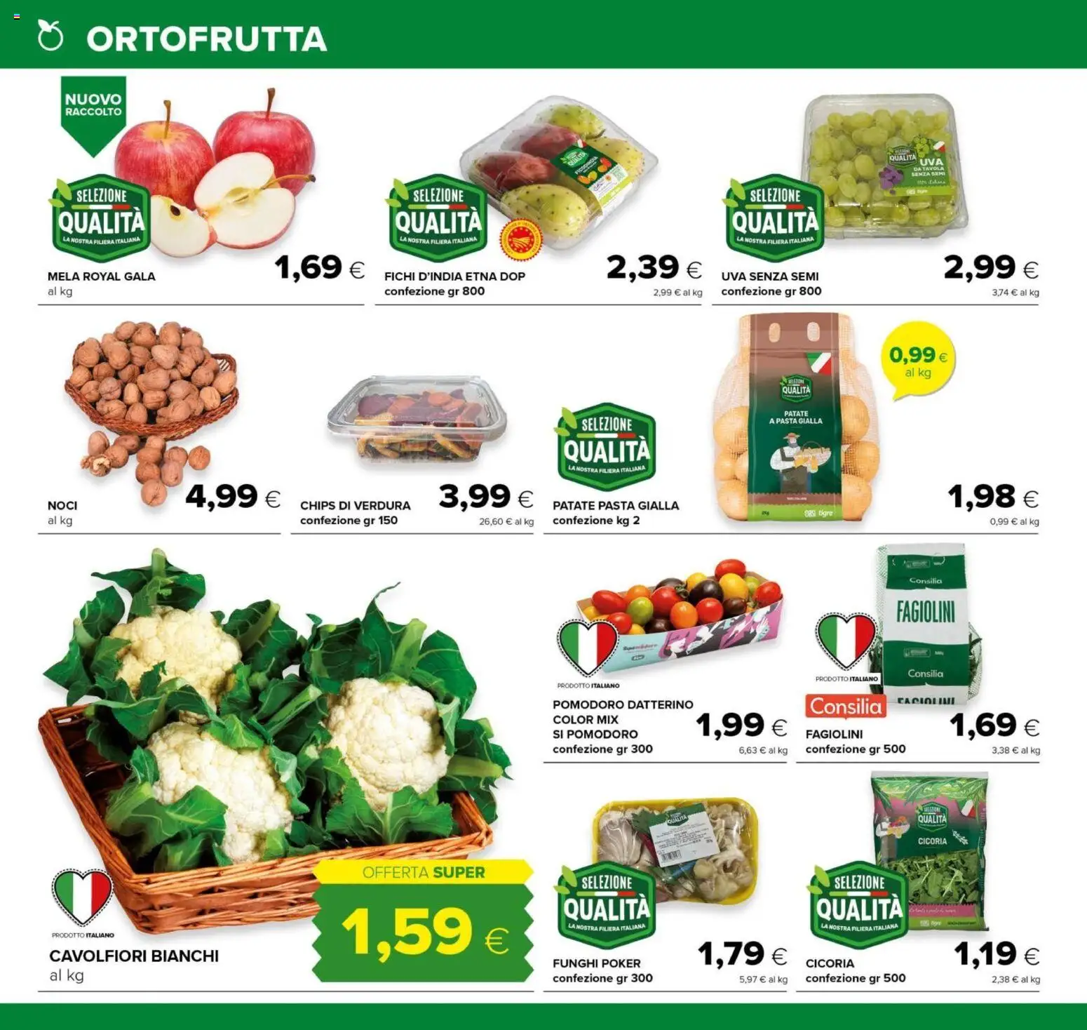 Volantino Oasi del 14/09/2026 | Pagina: 4 | Prodotti: Patate, Fichi, Funghi, Uva