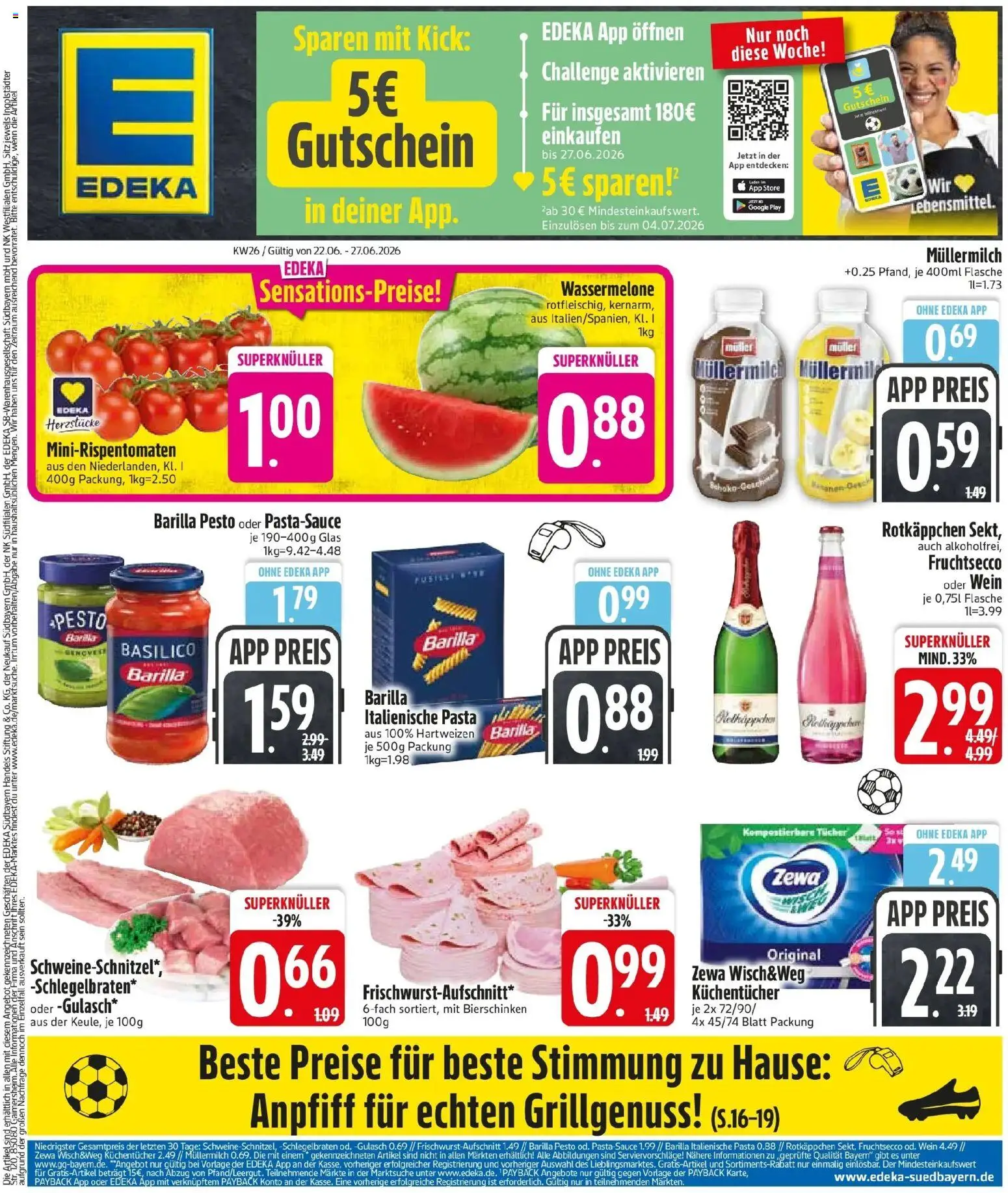 Edeka prospekt Holzheim – gültig ab 21.06.2026 | Seite: 3 | Produkte: Tomaten, Fruchtsecco, Wassermelone, Wein