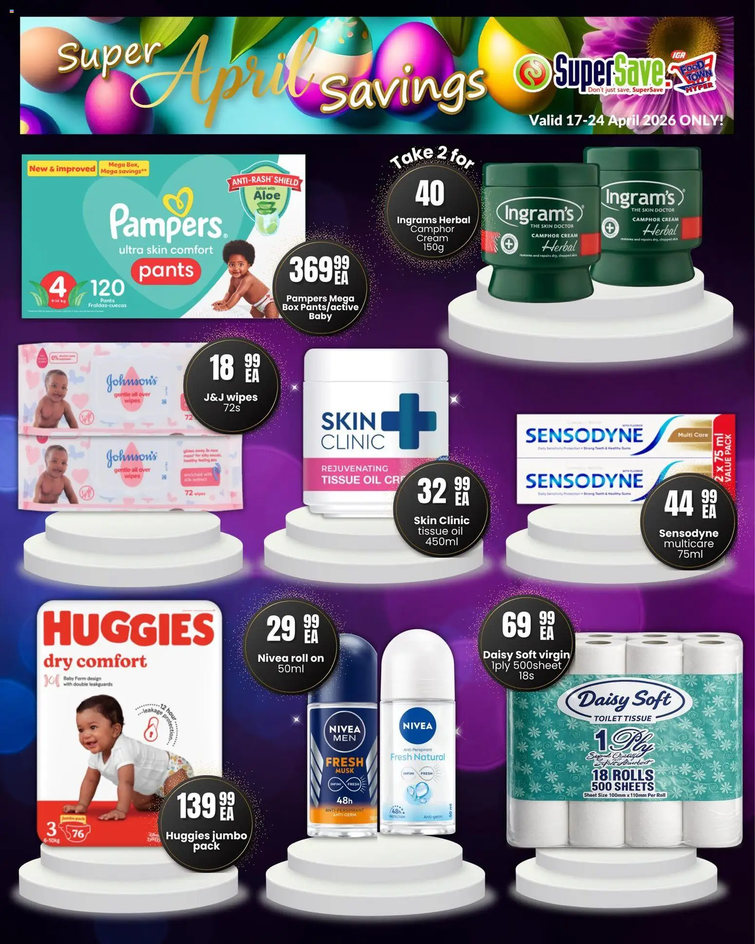 New Super Save catalogue – valid from 17.04.2026 | Page: 52 | Products: Tissue oil, Box, Oil, Cream