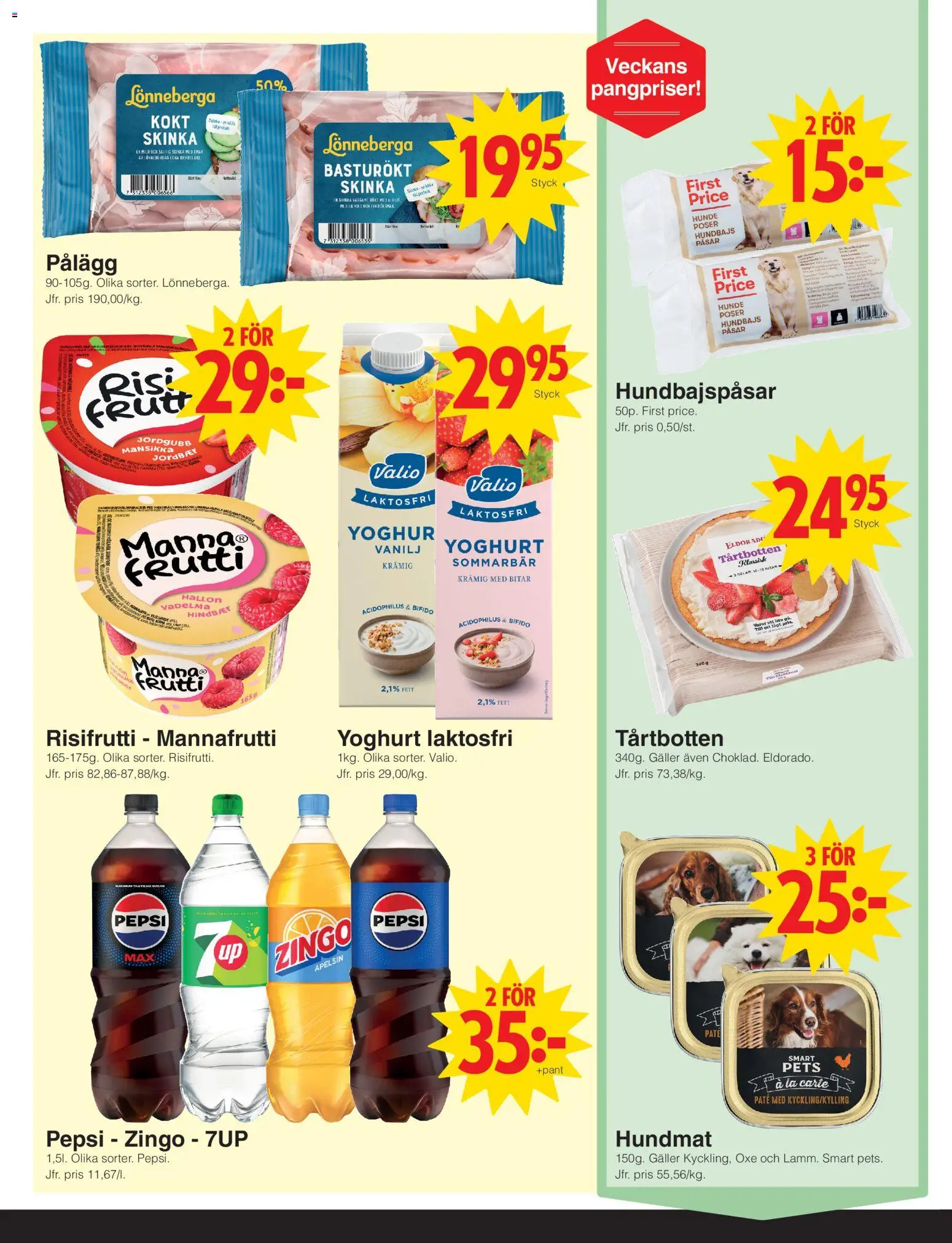 Matöppet reklamblad aktuell från 08.06.2026 | Sida: 2 | Produkter: Zingo, 7up, Pepsi, Skinka