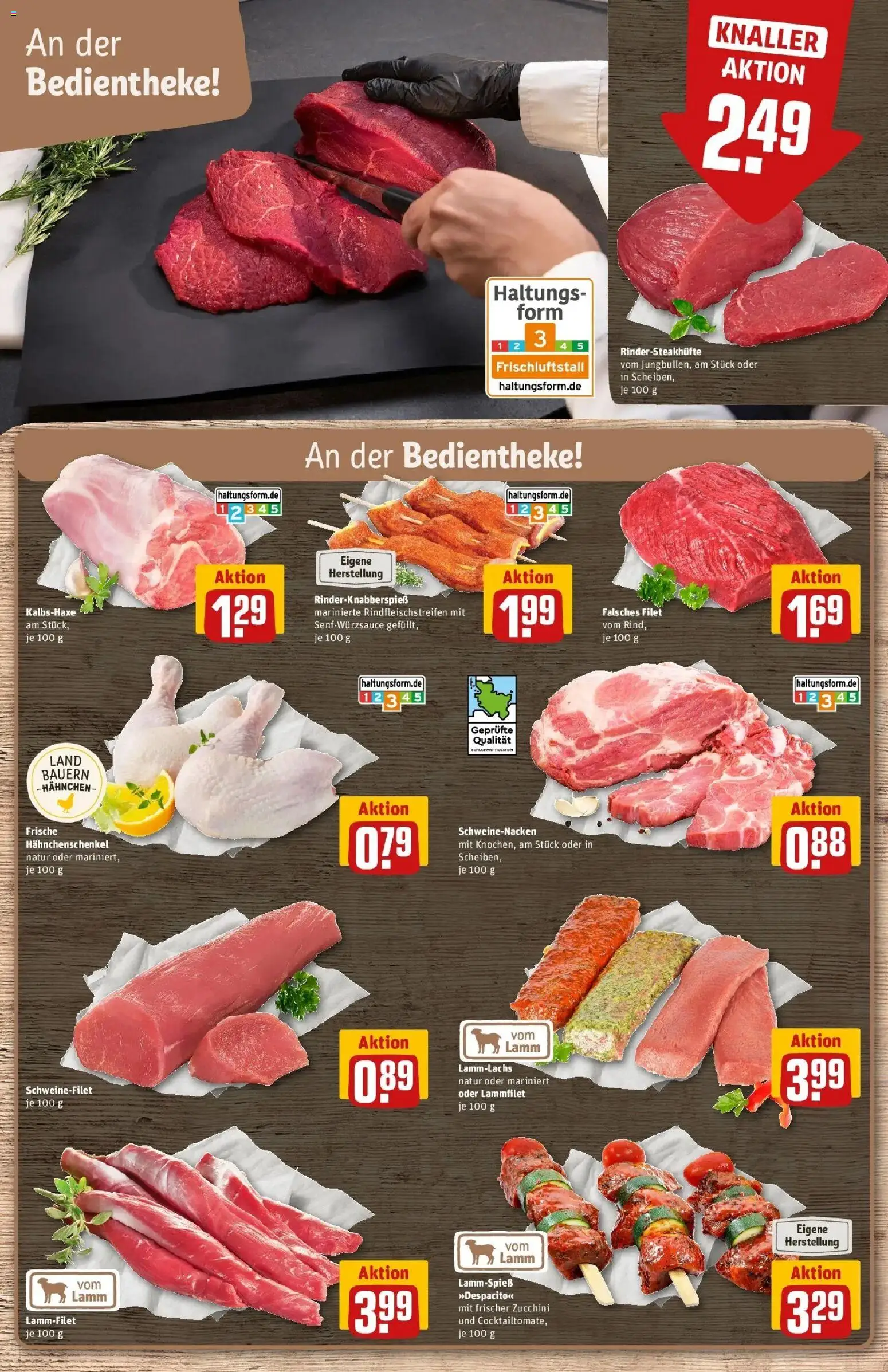 REWE Prospekt ab 14.09.2026 zum Blättern » Angebote | Seite: 6 | Produkte: Hahnchen, Hahnchenschenkel, Schweinenacken, Zucchini