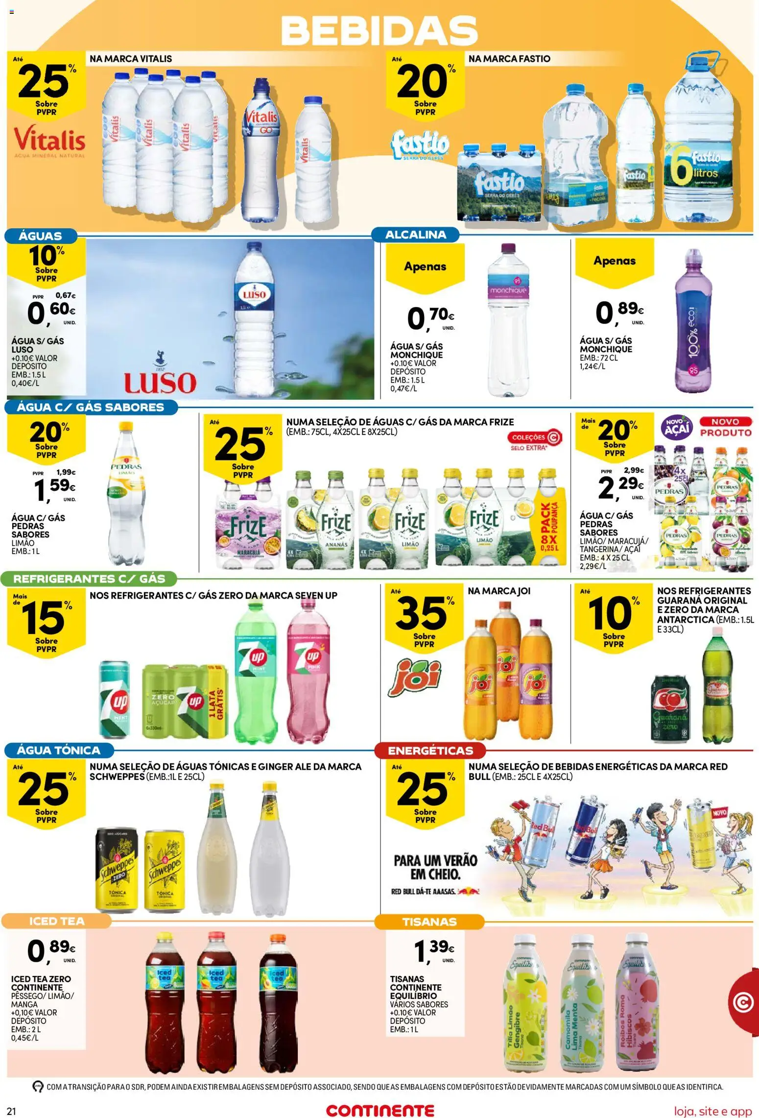 Continente Semanal Continente Bom Dia │ válido de 14/07/2026 | Página: 21 | Produtos: Agua, Açai, Água mineral