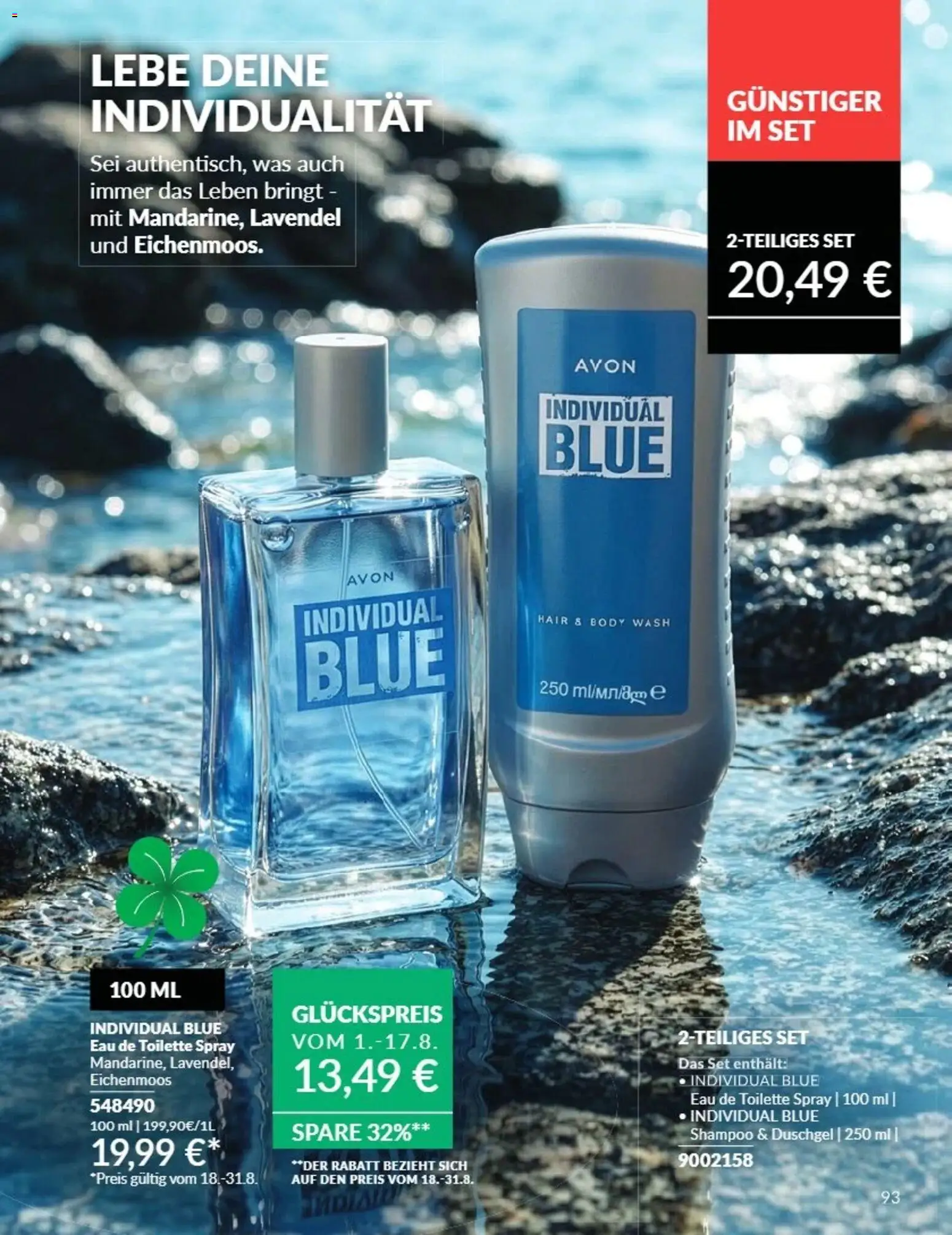 AVON Katalog August 2026 – gültig ab 08.08.2026 | Seite: 93 | Produkte: Eau de Toilette, Shampoo, Duschgel, Lavendel