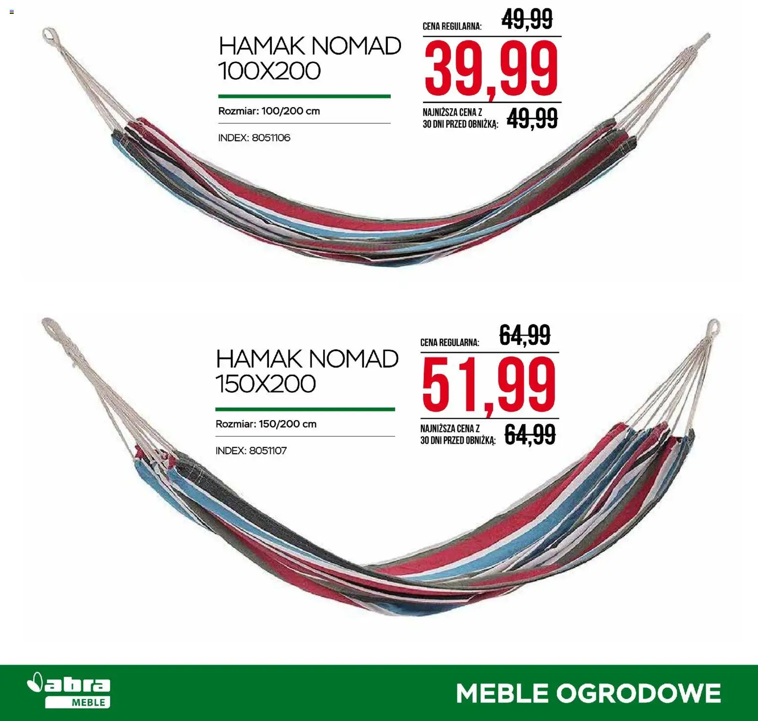 Abra meble gazetka od 27.05.2026 | Strona: 26 | Produkty: Meble ogrodowe, Hamak