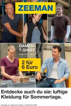 Zeeman Prospekt ab 22.08.2026 gültig