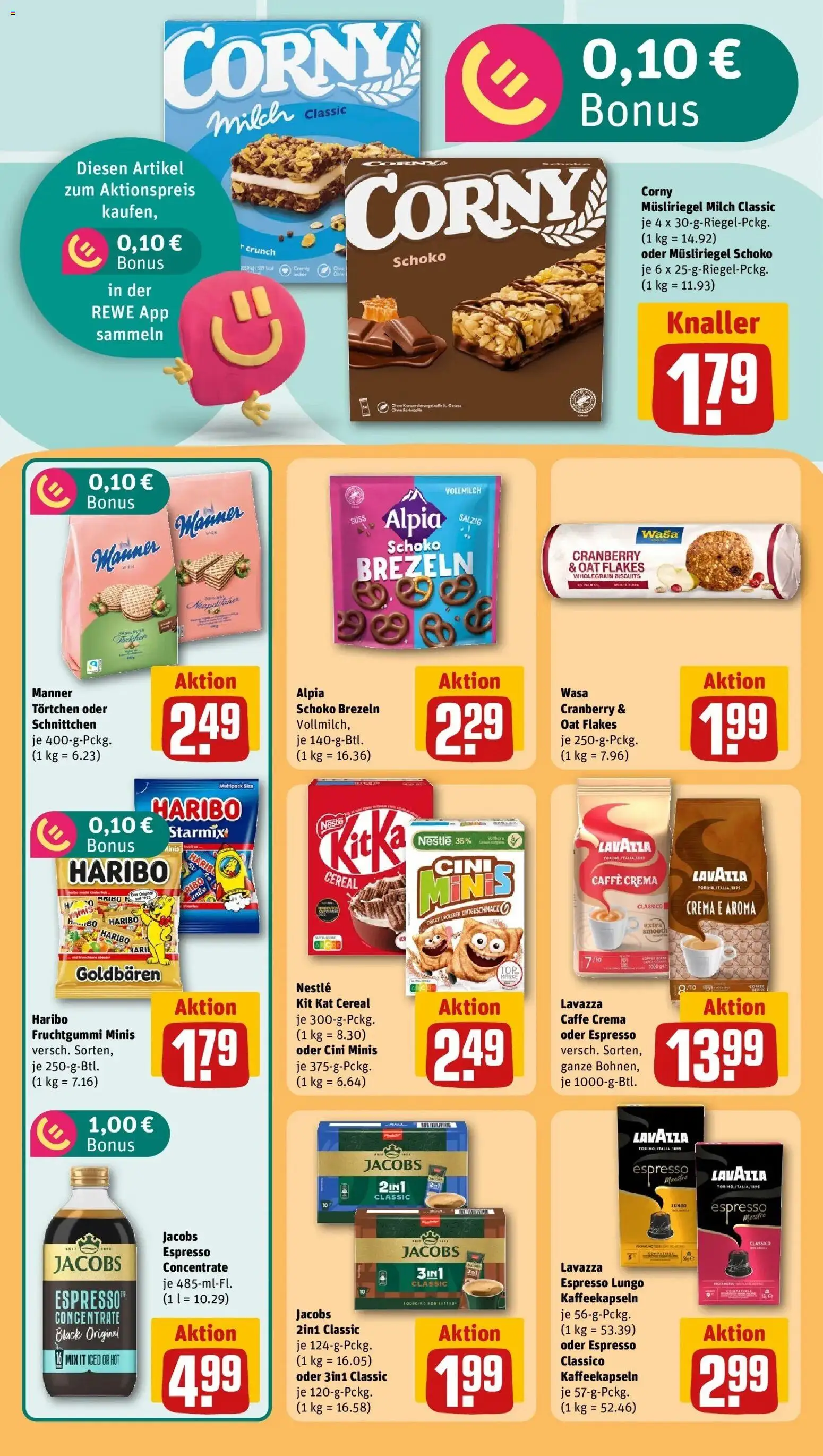 REWE Prospekt ab 17.08.2026 zum Blättern » Angebote | Seite: 25 | Produkte: Lavazza, Haribo, Milch, Cini Minis