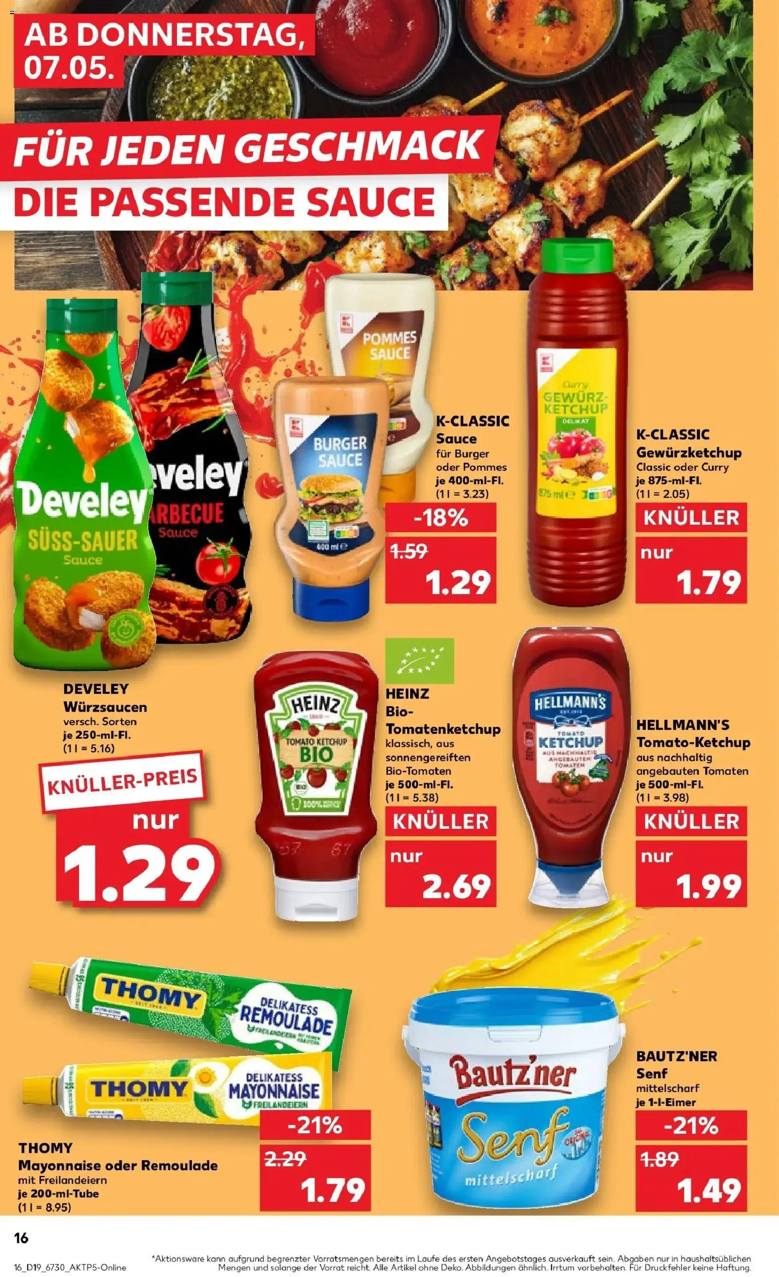 Kaufland Prospekt Delitzsch	 – gültig ab 04.05.2026 | Seite: 21 | Produkte: Burger, Tomaten, Mayonnaise, Ketchup