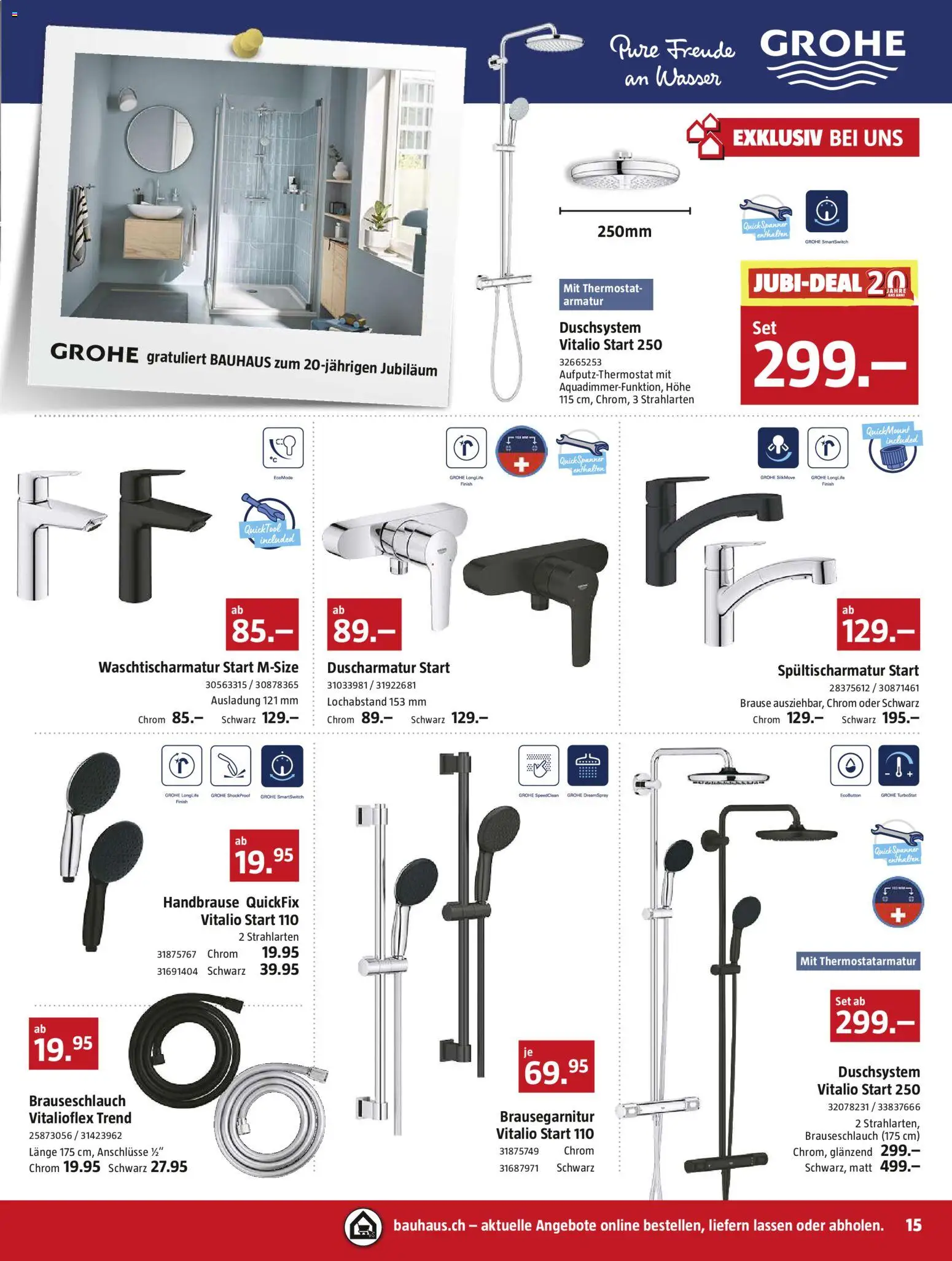 Bauhaus aktionen – gültig ab 26.10.2026 | Seite: 15 | Produkte: Duscharmatur, Armatur, Wasser