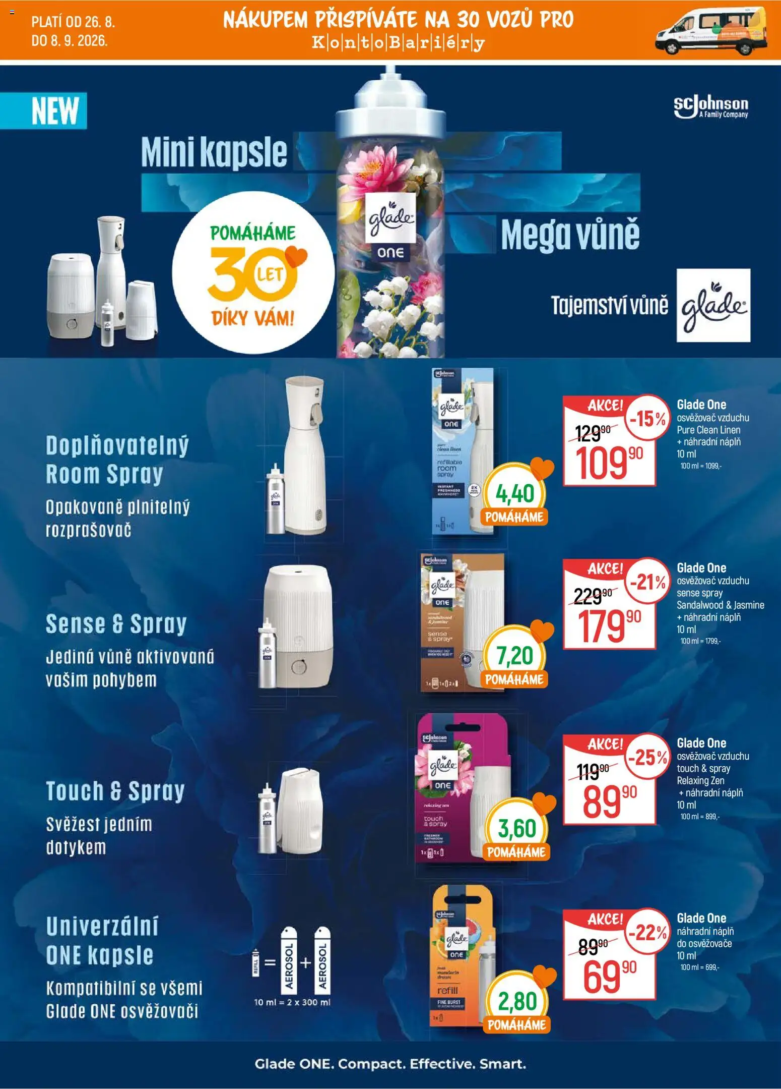 Globus leták - Pomáháme 30 let od 26.08.2026 | Strana: 3 | Produkty: Kapsle, Osvěžovač vzduchu, Rozprašovač