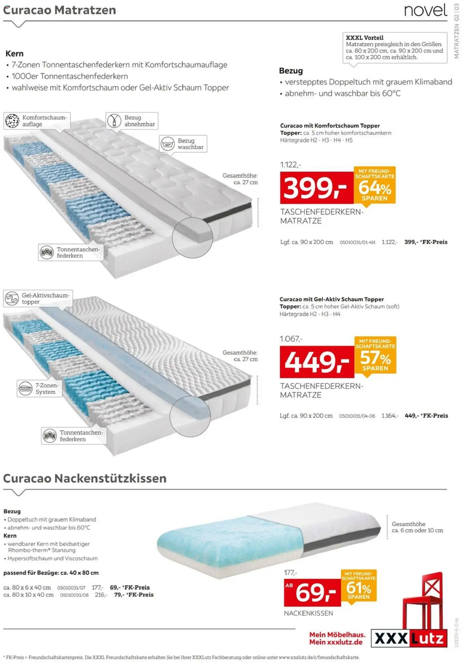 XXXLutz Bis zu 68% auf Matratzen – gültig ab 05.09.2026 | Seite: 3 | Produkte: Matratze, Topper