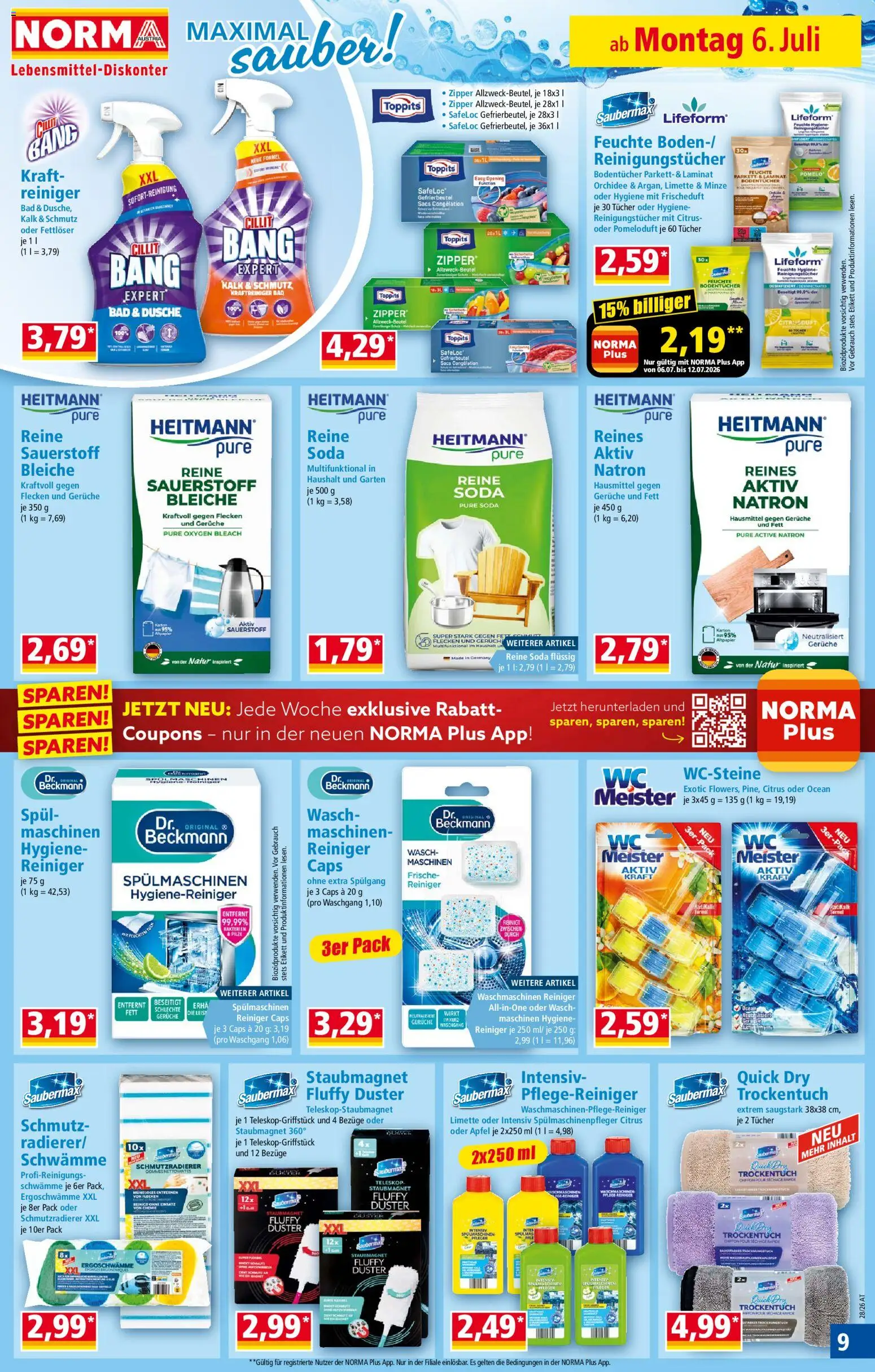 Norma Flugblatt gültig ab 06.07.2026 | Seite: 9 | Produkte: Limette, Bad, Dusche, Äpfel