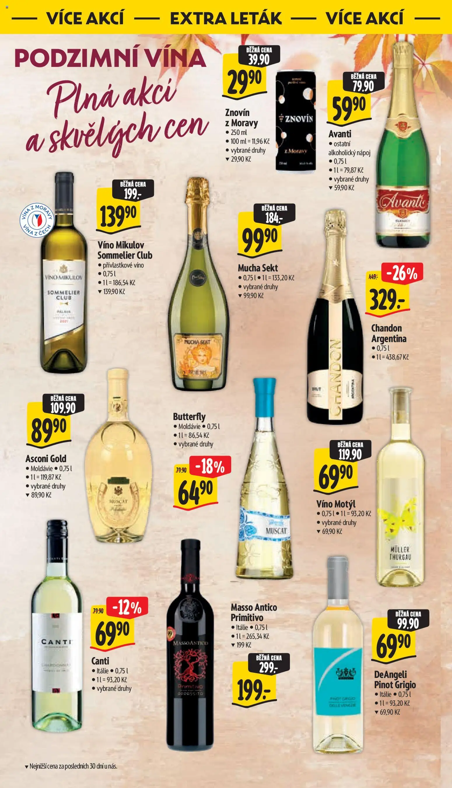 Albert leták - Supermarket od 14.10.2026 | Strana: 45 | Produkty: Primitivo, Sekt, Víno Motýl, Pinot Grigio