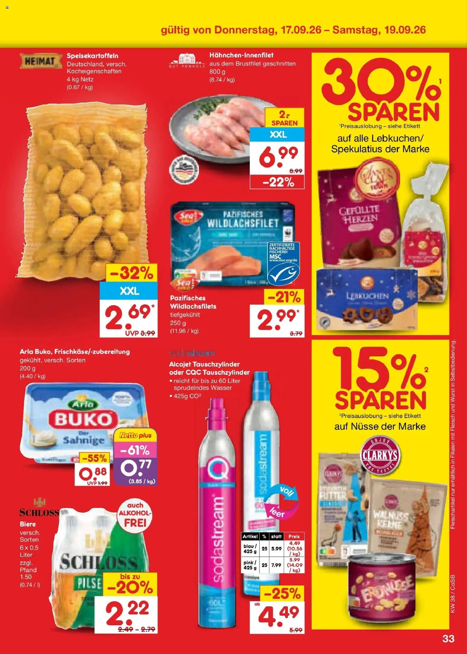 Netto Marken-Discount Prospekt Leipzig – gültig ab 14.09.2026 | Seite: 47 | Produkte: Wasser, Alkohol, Wurst, Fleisch