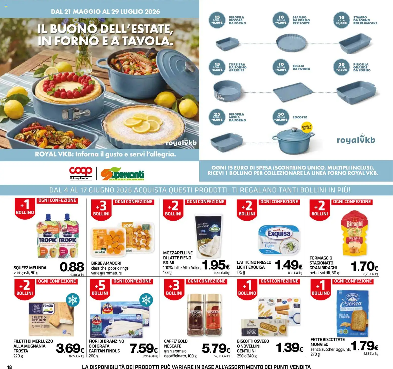 Volantino Superconti del 04.06.2026 | Pagina: 18 | Prodotti: Tortiera, Orata, Forno, Fette biscottate